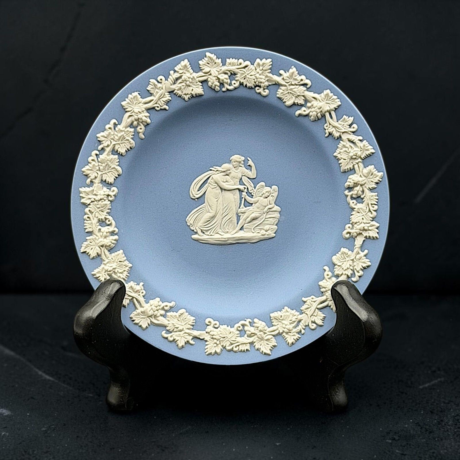 Vtg. Wedgwood Blue Jasperware 4.25