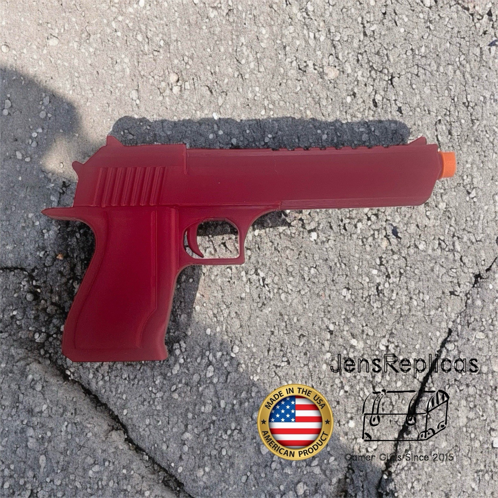Deadpool 1911 Full Size Red Prop Replica, Consafe Plastic For Cosplay & Display