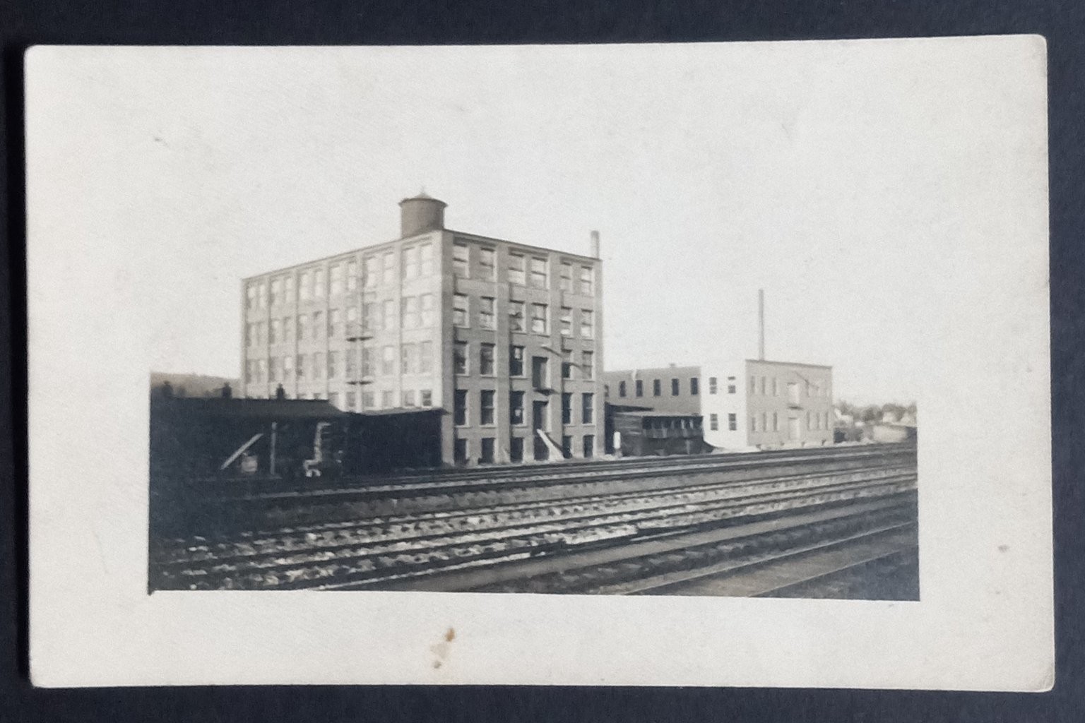 RPPC Industrial Factory Mill Train Tracks Real Photo Postcard c1910s Unposted RPPC Industrial Factory Mill Train Tracks Real Photo Postcard c1910s Unposted