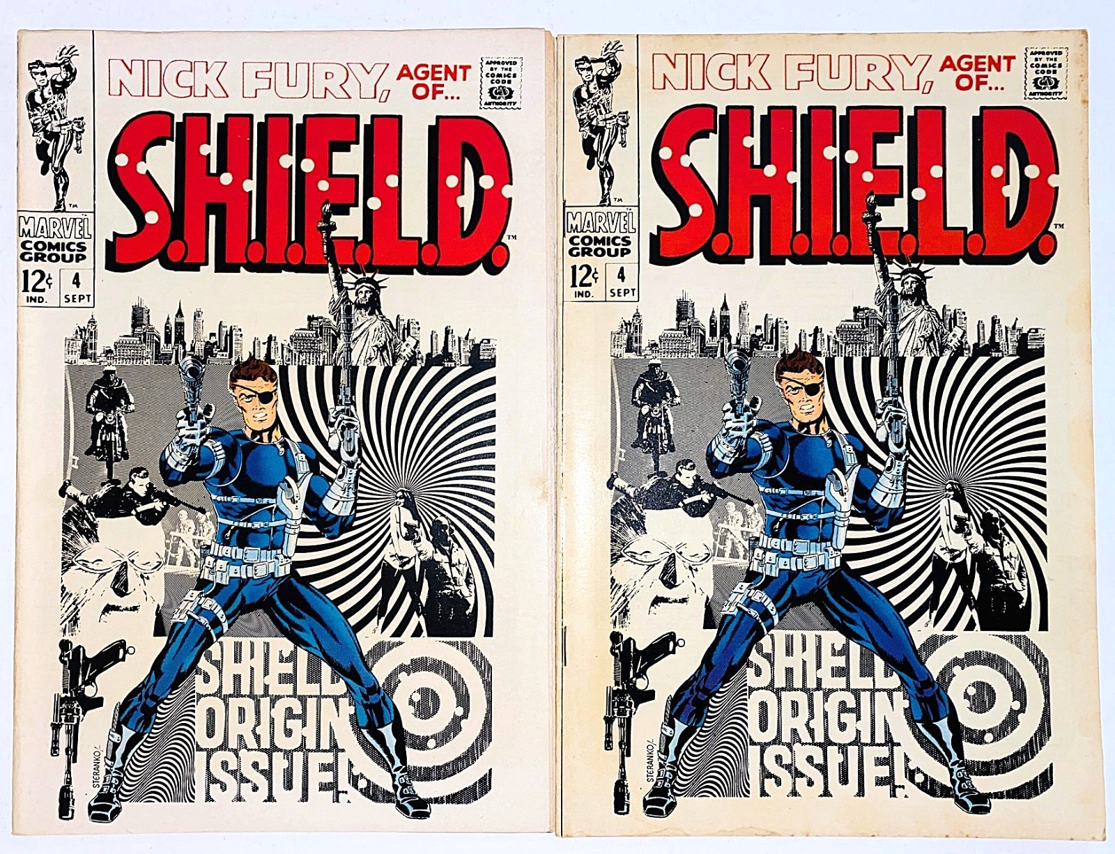 Nick Fury Agent of SHIELD #4 Lot of 2, Warehouse Find (Marvel, 1968) Steranko