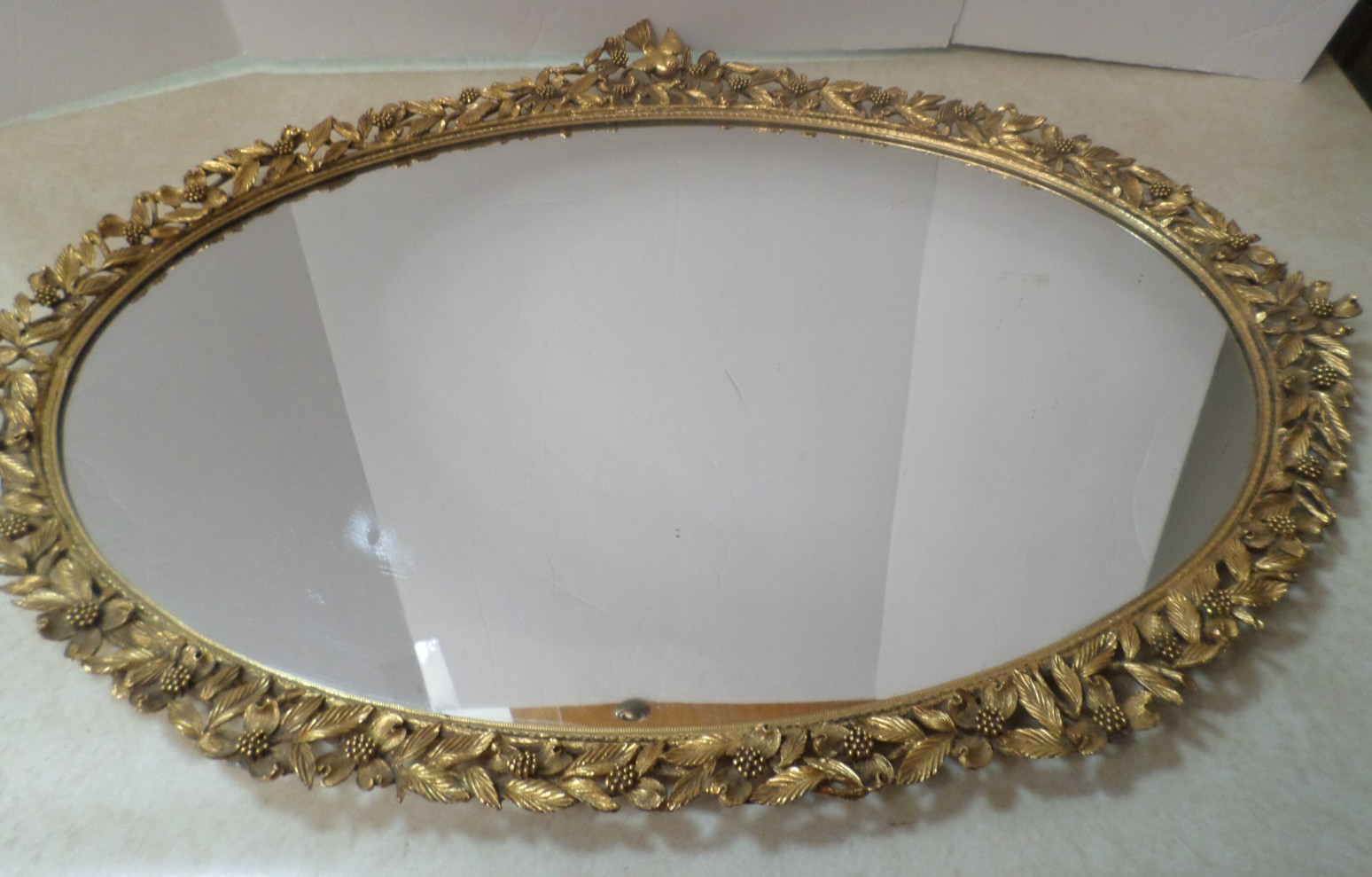 Vintage Matson Design Gold Scrolled Scalloped Vanity Tray Large 21x15 Vintage Matson Design Gold Scrolled Scalloped Vanity Tray Large 21x15