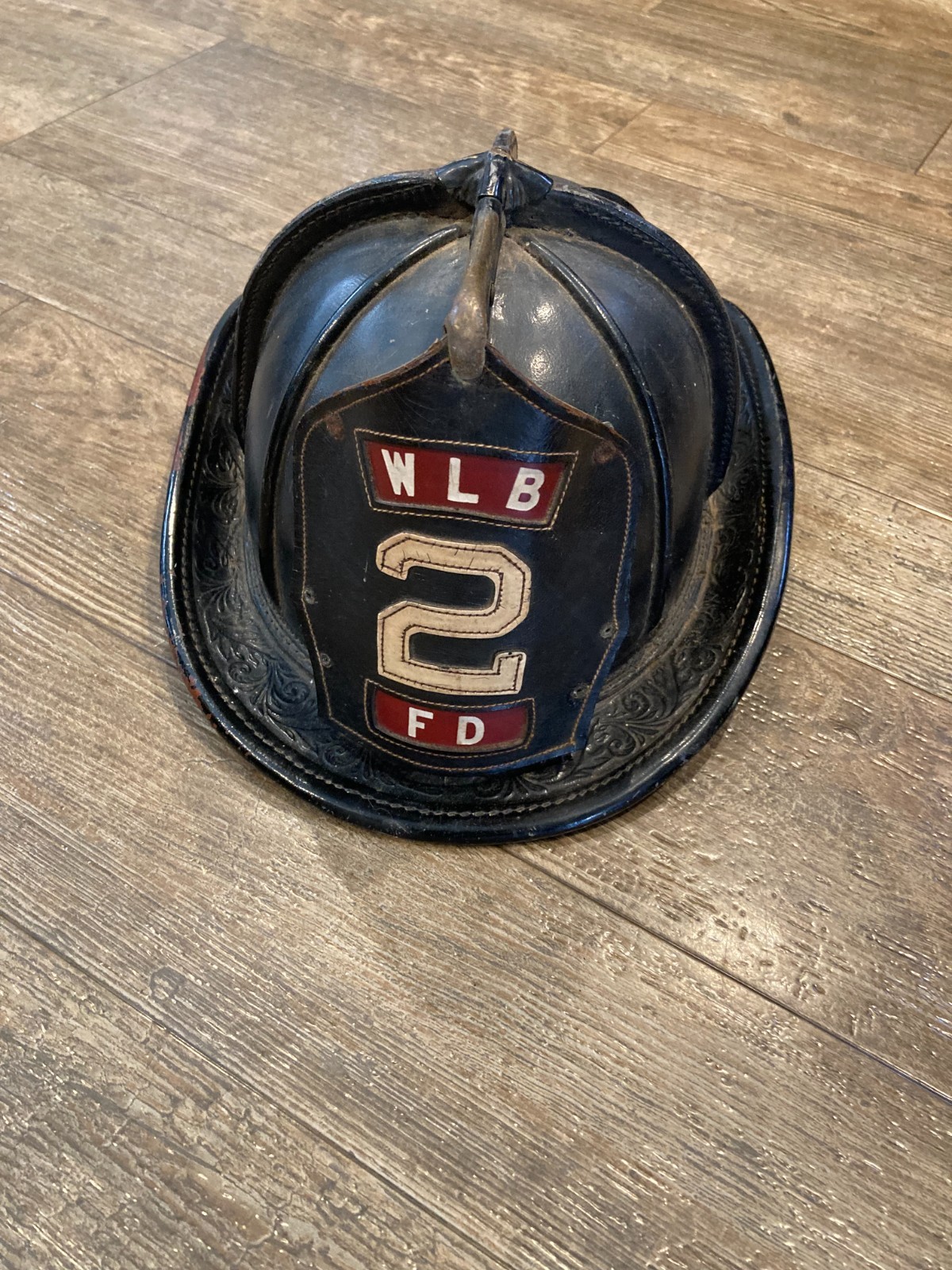 Vintage Cairns Leather Fire Helmet West Long Branch NJ
