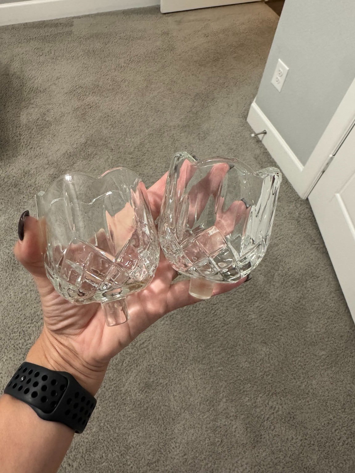 Vintage Homeco Tulip Glass Votive Holders – Pair