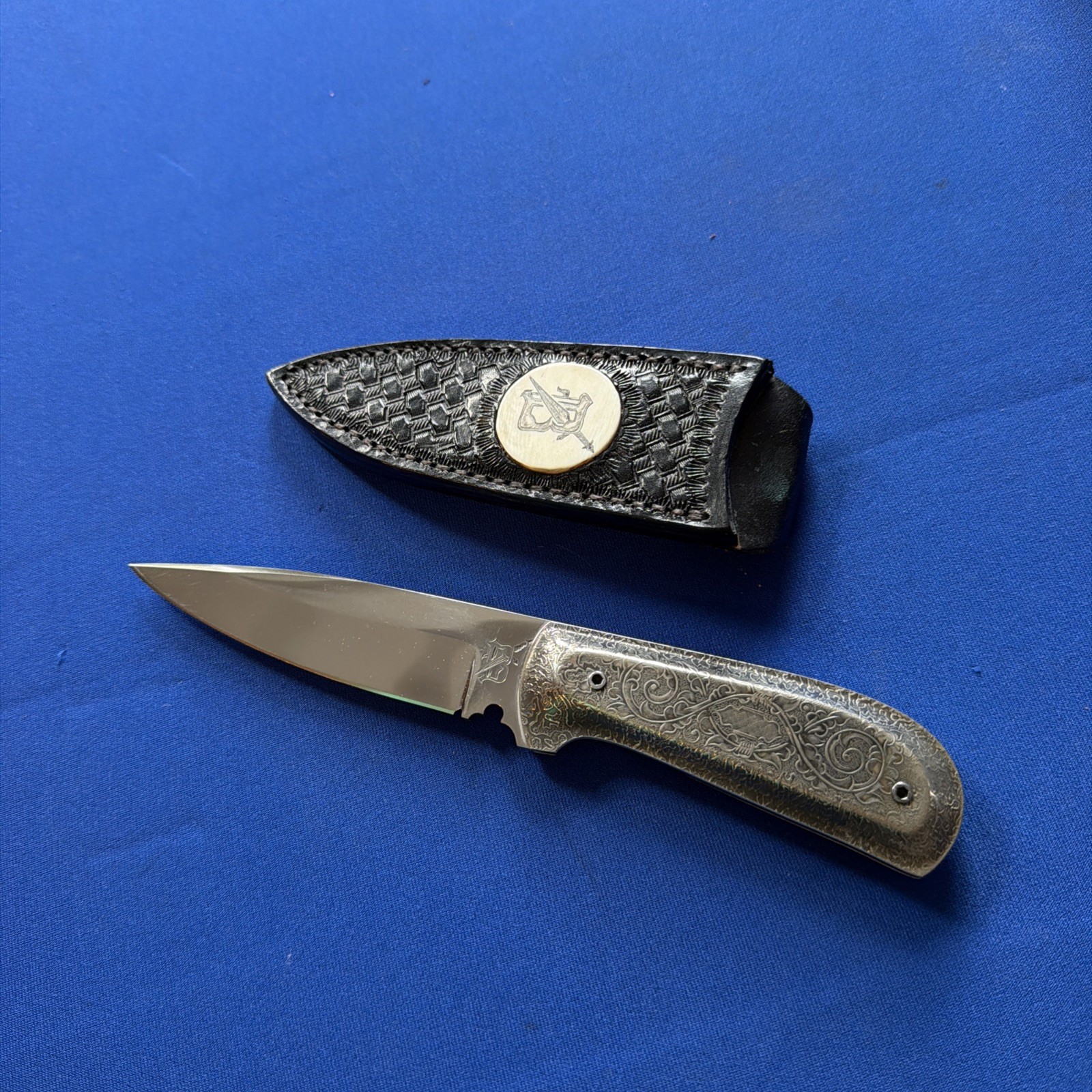 Custom Knife By Gary L. Barnes~ Stunning Metallic Handle