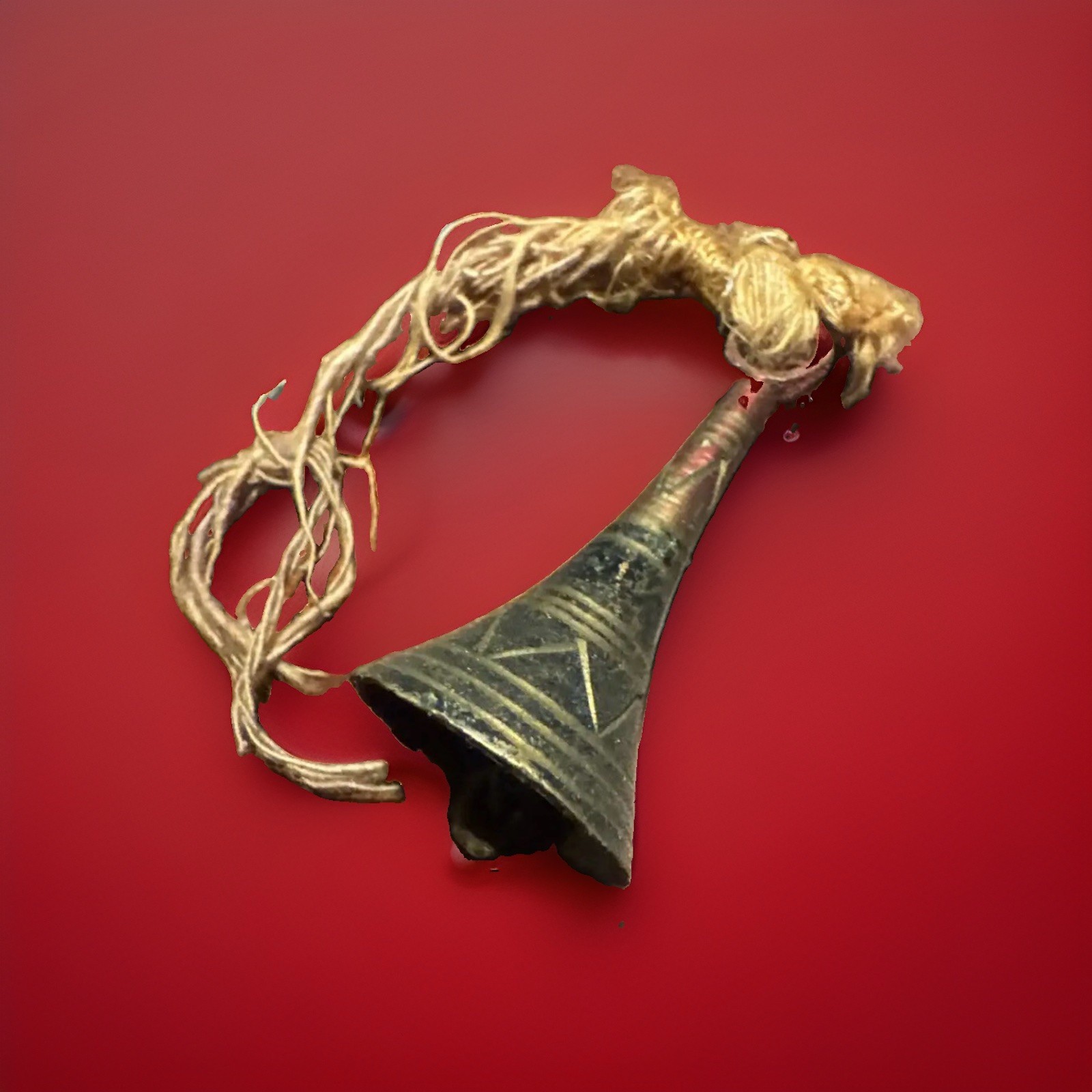 Vintage Hand-Etched BrassBell from Bells of Sarna, India