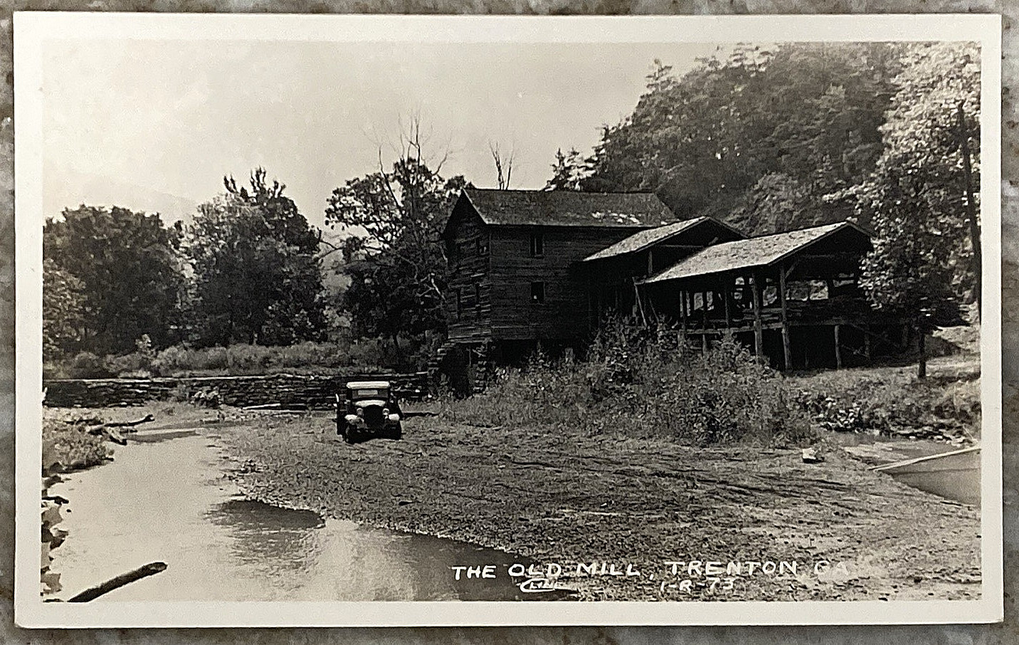 The Old Mill Trenton Georgia Pick-up Truck Near Creek Cline RPPC Postcard C089 The Old Mill Trenton Georgia Pick-up Truck Near Creek Cline RPPC Postcard C089