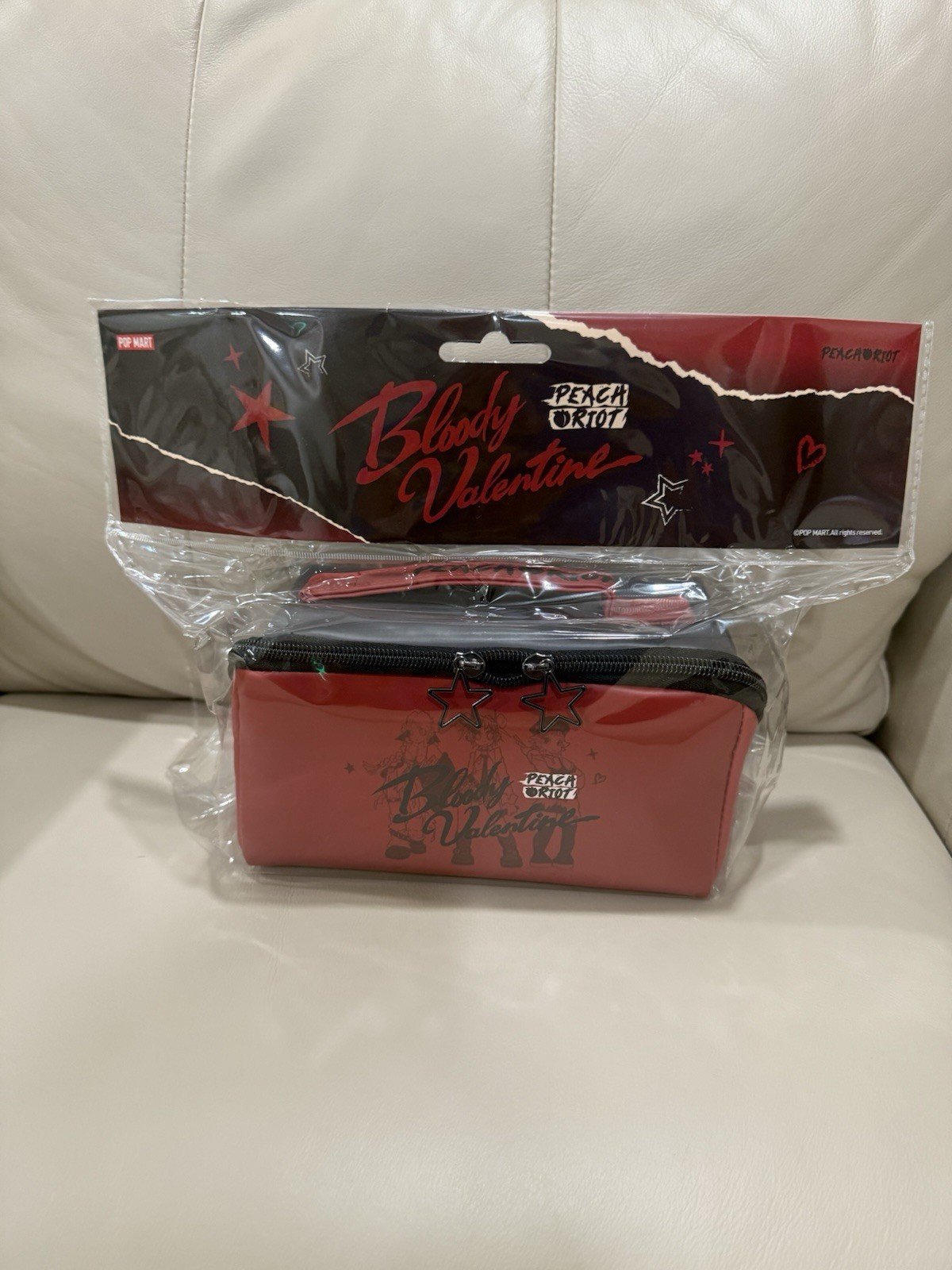 POPMART LIMITED EDITION PEACH RIOT BLOODY VALENTINE COSMETIC BAG Brand New