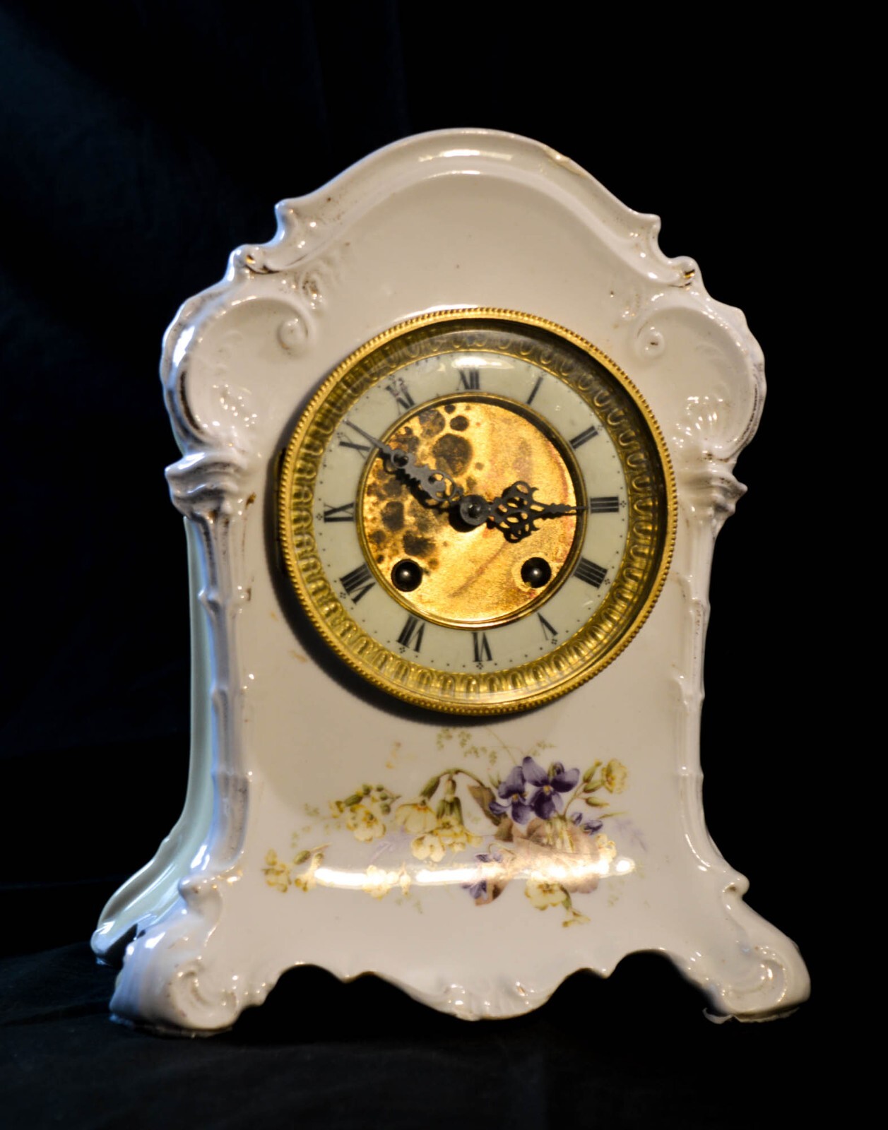 Antique KPM Krister Porzellan-Manufaktur Porcelain Hand Painted Clock H.A.C. 8-d Antique KPM Krister Porzellan-Manufaktur Porcelain Hand Painted Clock H.A.C. 8-d