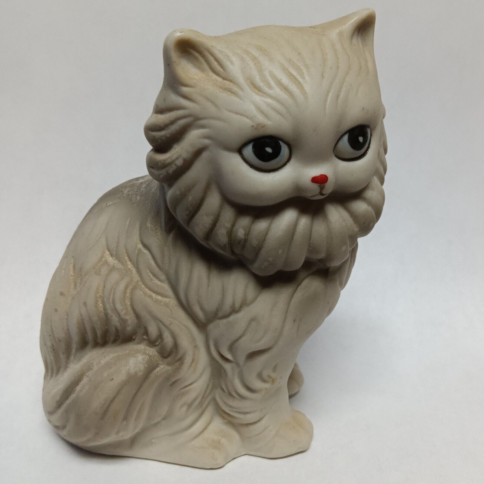 Vintage Miniature Porcelain Cat Figurine Kitty 60s Korea kitsch cute ceramic