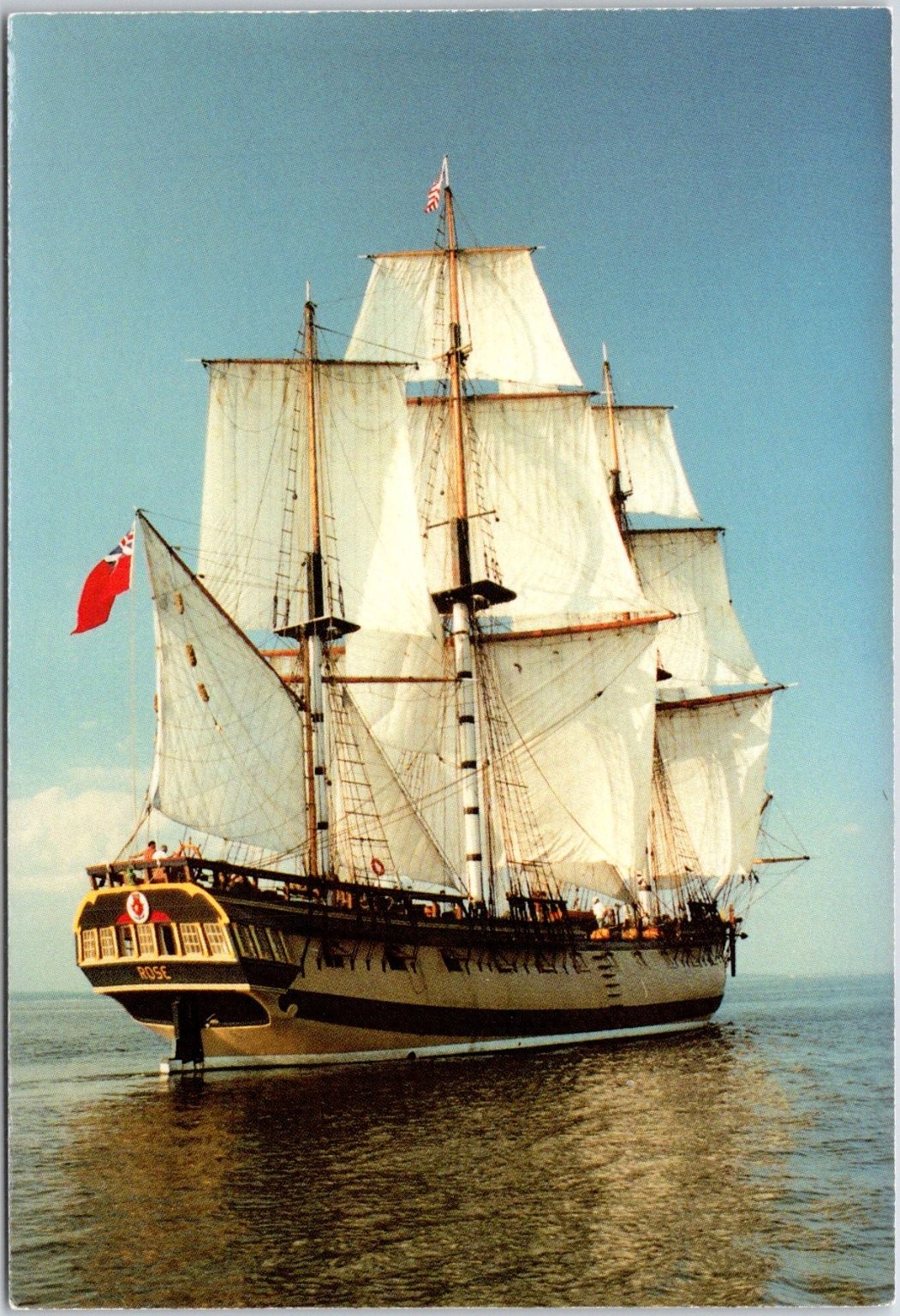 H.M.S. ROSE Replica Tall Ship Postcard 1970 Lunenburg Nova Scotia H.M.S. ROSE Replica Tall Ship Postcard 1970 Lunenburg Nova Scotia