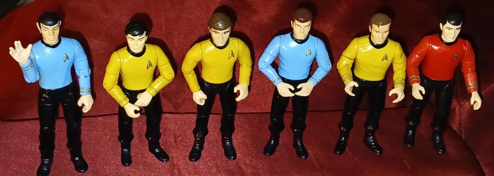 Vtg 1993 Playmates Star Trek TOS Action Figure Lot Kirk Scotty Spock McCoy CLEAN