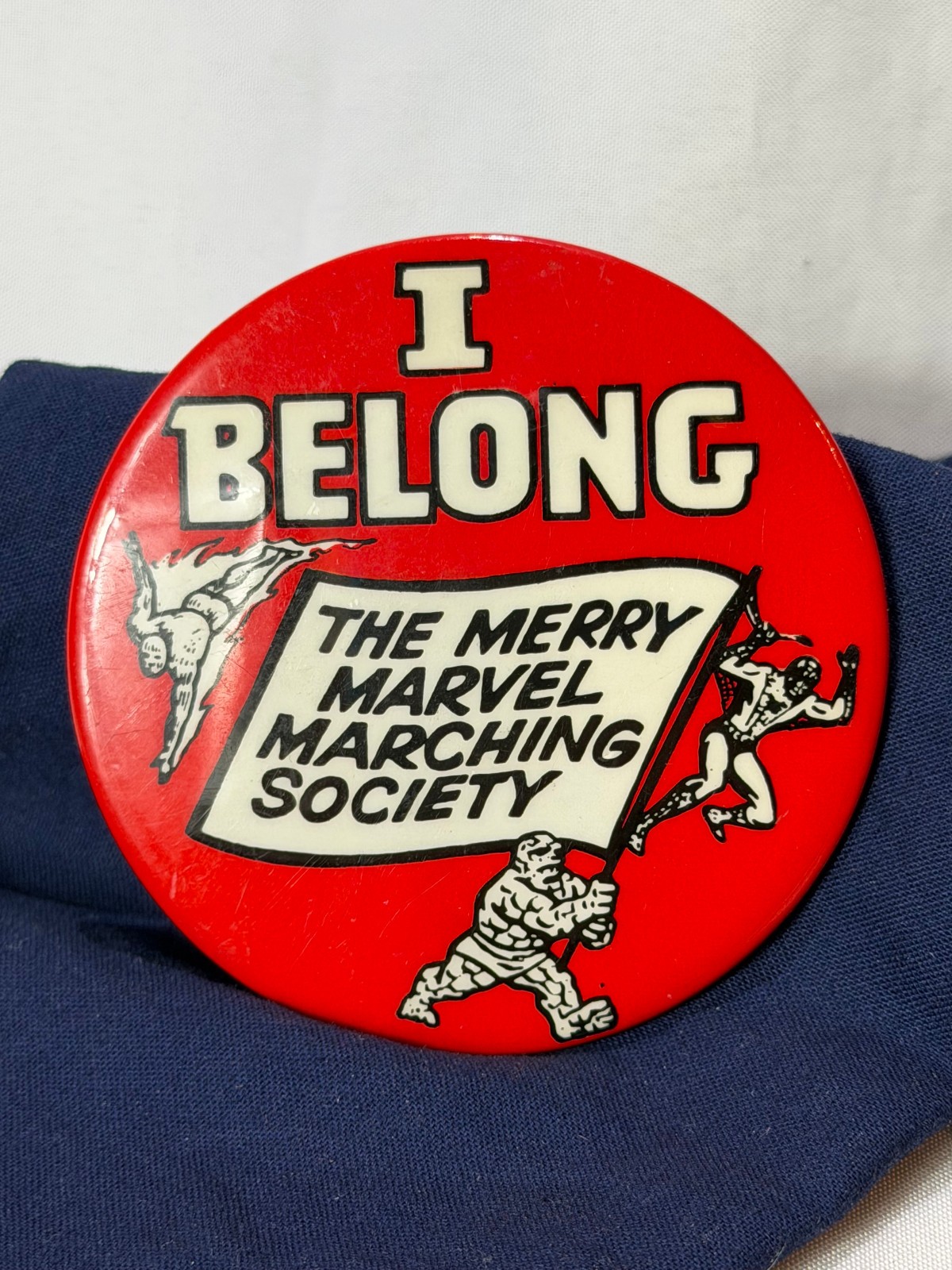 VTG 1964 The Merry Marvel Marching Society Button Pin MMMS 3\