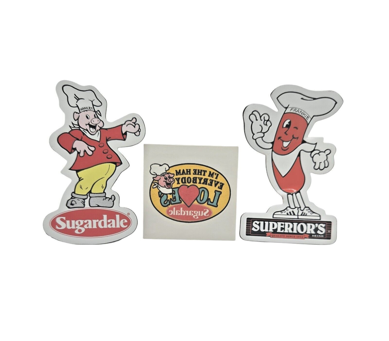 Vintage 1970s Sugardale Hamlet/Superior\'s Frankie Magnets & Temporary Tattoo