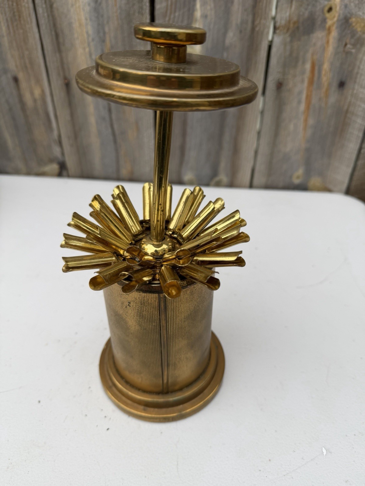 Vintage MCM Brass Pop Up Cigarette Dispenser - Brown & Bigelow St.Paul MN
