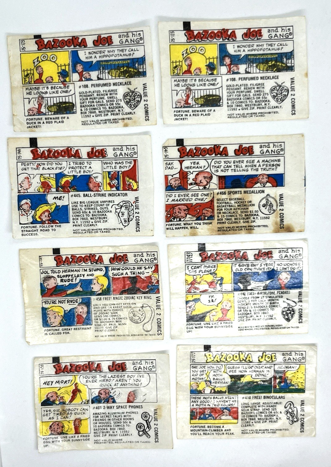 Bazooka Joe and His Gang Vintage Bubble Gum Comics Lot (19) -Value 2 c.- 1962–66