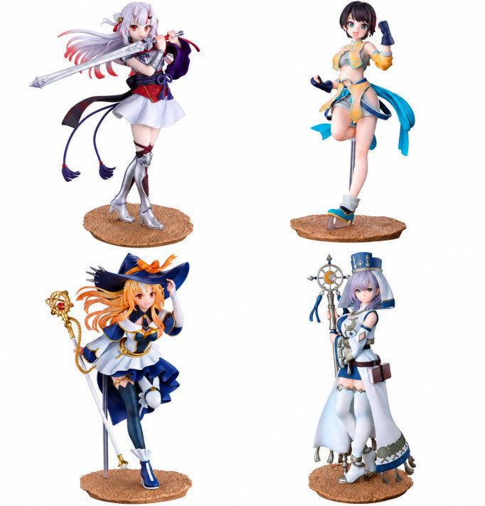 Ichiban Kuji Hololive RPG Style 4 Figure Set Ayame Subaru Flare Noel Japan
