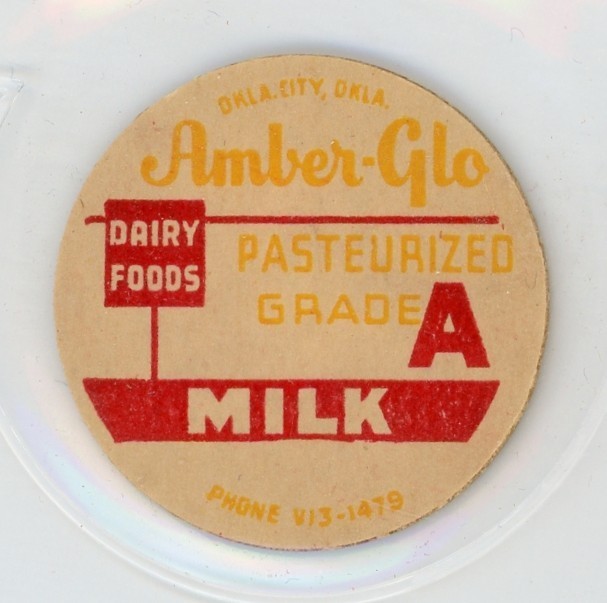 Milk Cap Insert - Amber-Glo Dairy Foods - Okla. City, OK (Oklahoma) - MILK