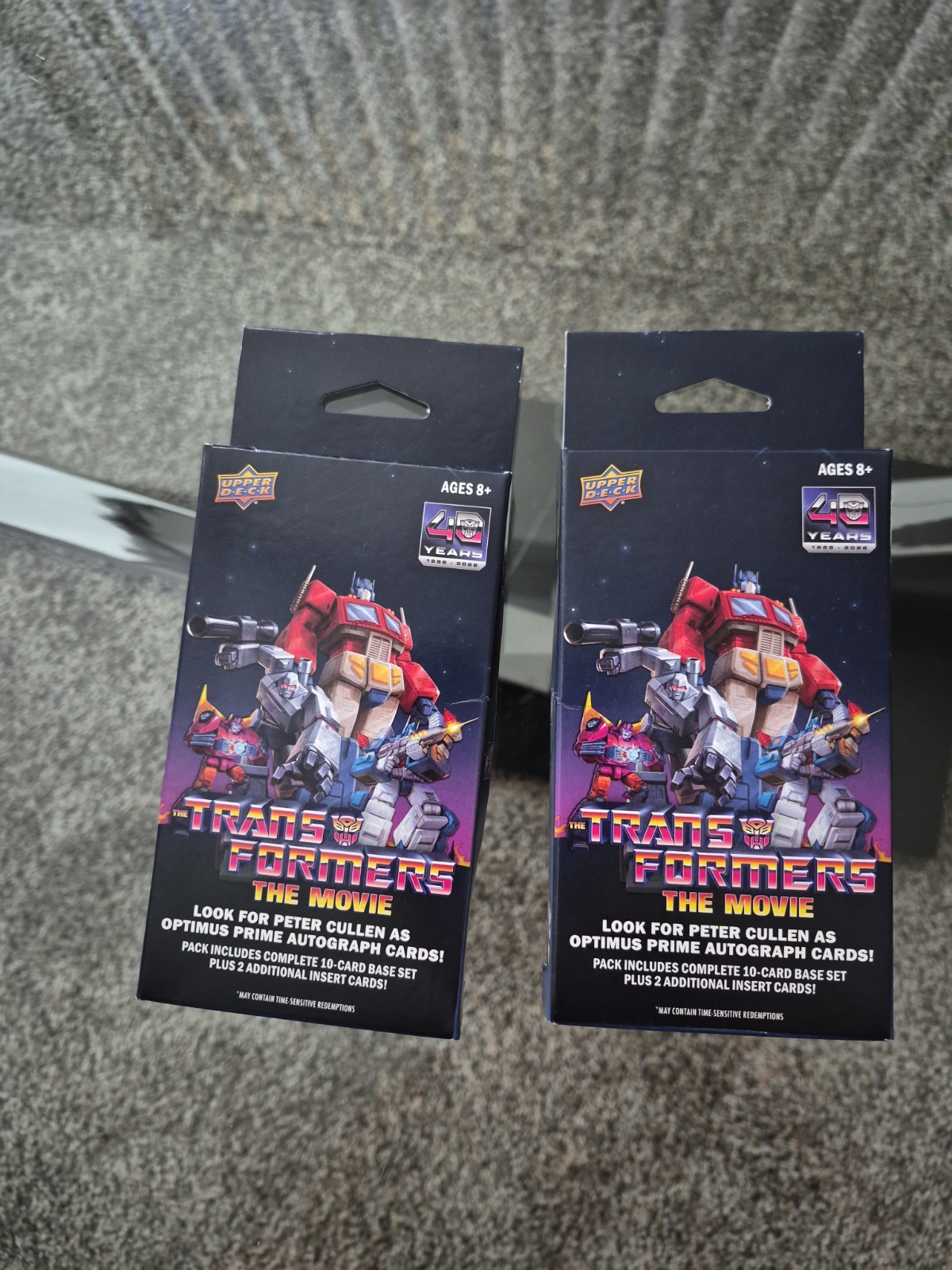 Upper Deck Transformers The Movie 40th Anniversary 2 Packs 12 Cards 2026 Upper Deck Transformers The Movie 40th Anniversary 2 Packs 12 Cards 2026