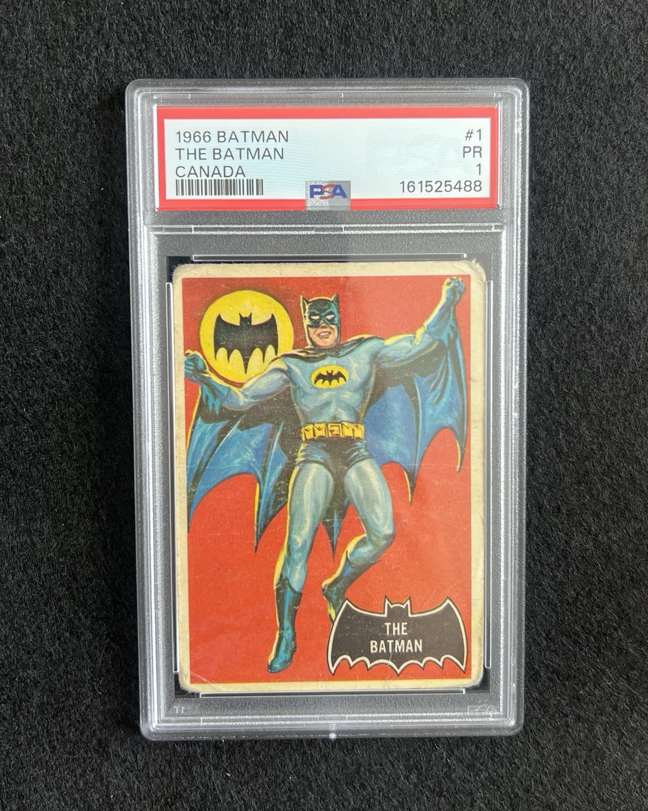 1966 Topps Batman Canada O-Pee-Chee #1 The Batman PSA 1- New Grade Rookie 1966 Topps Batman Canada O-Pee-Chee #1 The Batman PSA 1- New Grade Rookie