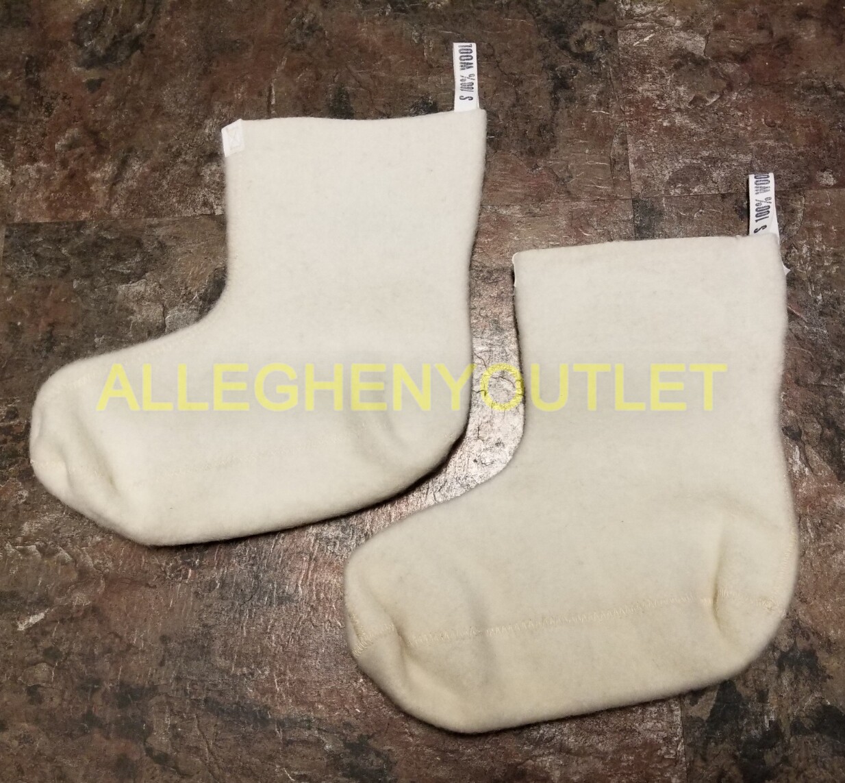 US Military Extreme Cold Weather N-1B 100% Wool Mukluk Boot Liners, SMALL, NEW US Military Extreme Cold Weather N-1B 100% Wool Mukluk Boot Liners, SMALL, NEW
