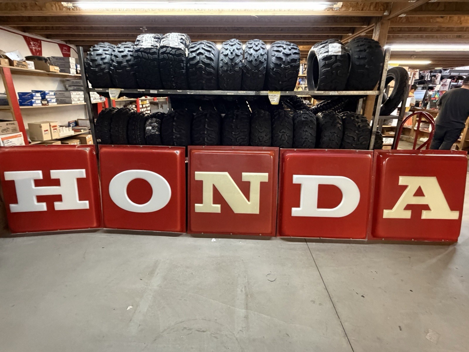 HONDA Vintage Dealership Chiclet Sign HONDA Vintage Dealership Chiclet Sign