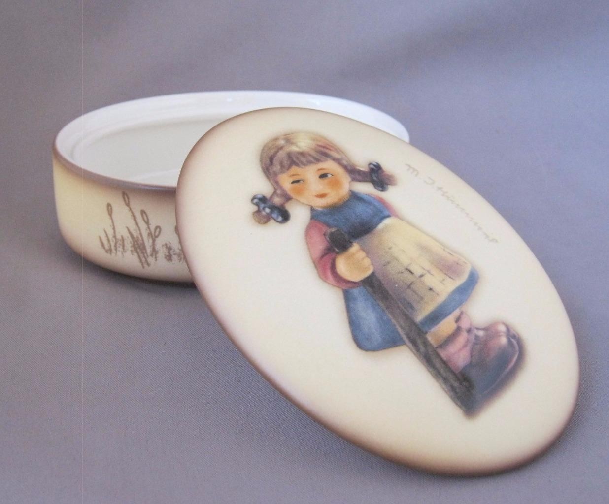 M I Hummel Goebel Porcelain Lidded Box Pixie Suesser Fratz Mold 997 Germany