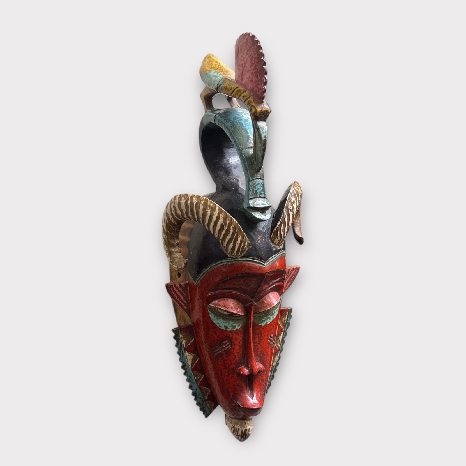 Vintage Guro Tribal Mask from the Ivory Coast (Côte d\'Ivoire) in West Africa