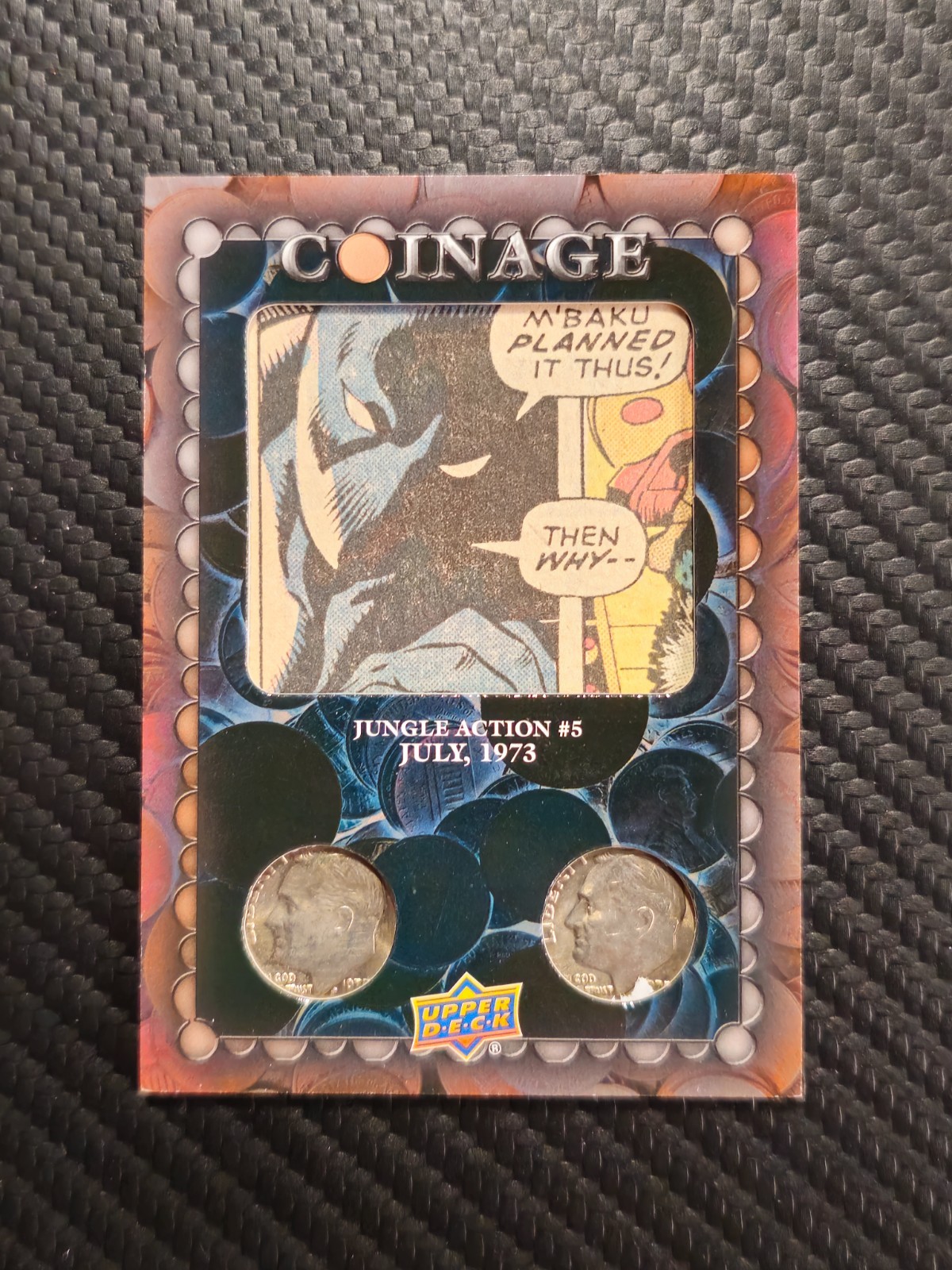 2020 Upper Deck Marvel Ages Coinage Jungle Actions Black Panther 02/20 #JA-5