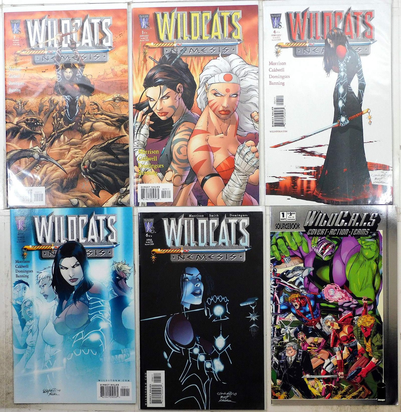 Wildcats: Nemesis Lot 6 #2, 3, 4, 5, 6, Sourcebook 1 2005 DC WildC.A.T.s Comics Wildcats: Nemesis Lot 6 #2, 3, 4, 5, 6, Sourcebook 1 2005 DC WildC.A.T.s Comics