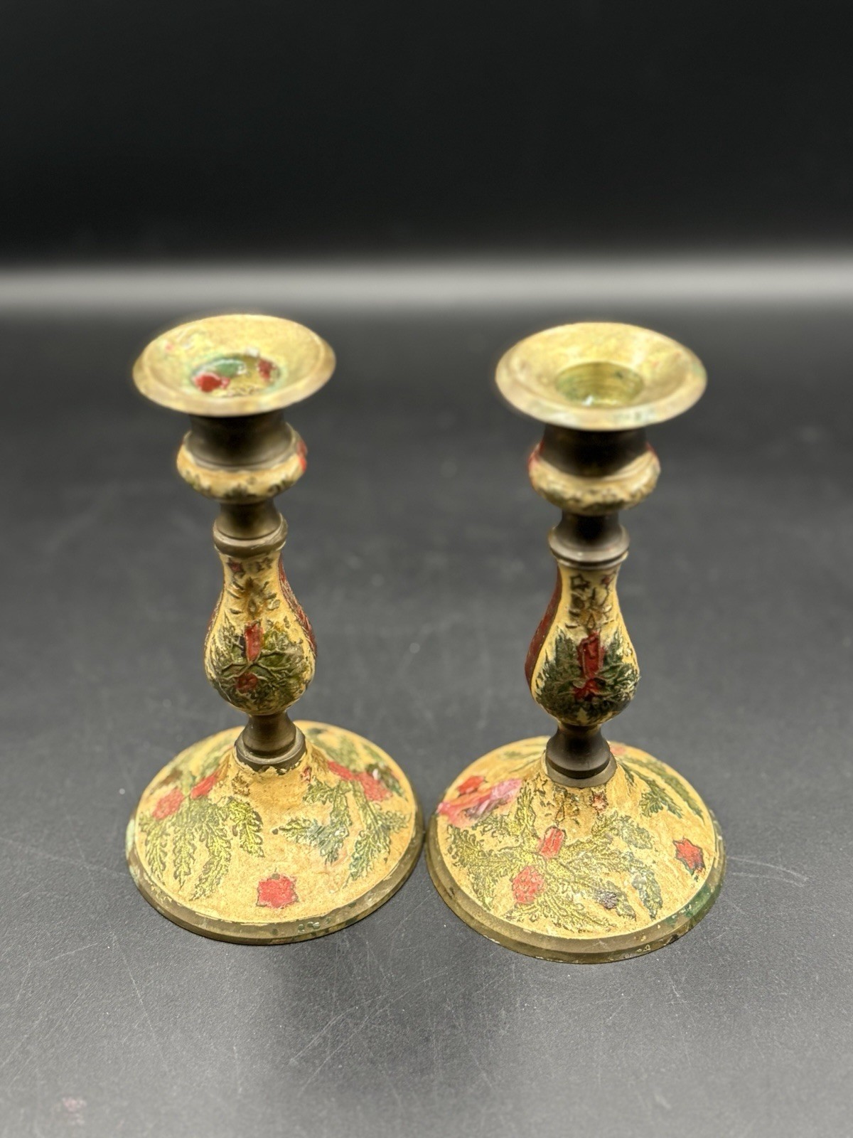 Vintage 1970s–1980s solid brass candlestick holder