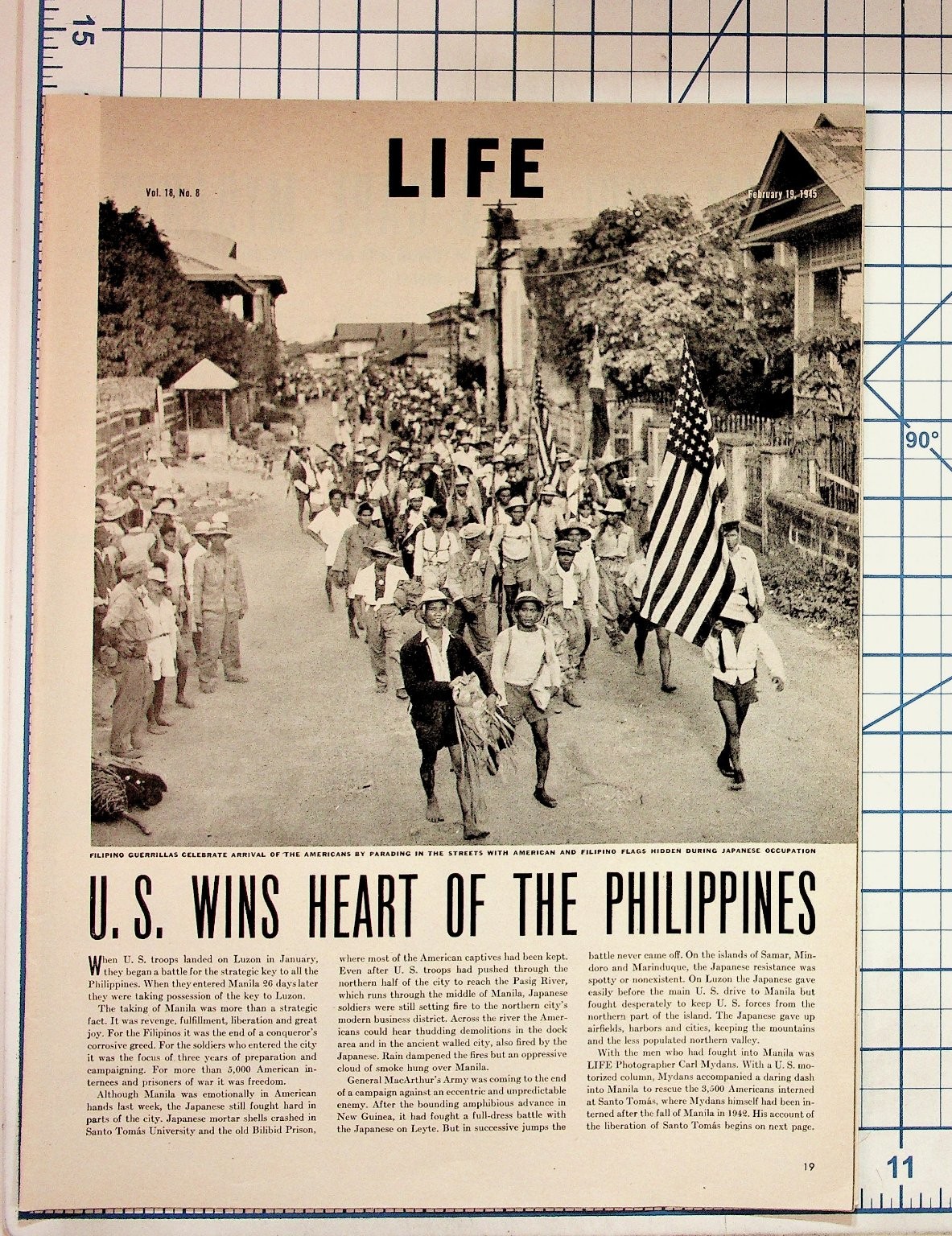 1945 LIFE Magazine WWII Philippines Liberation Manila Carl Mydans