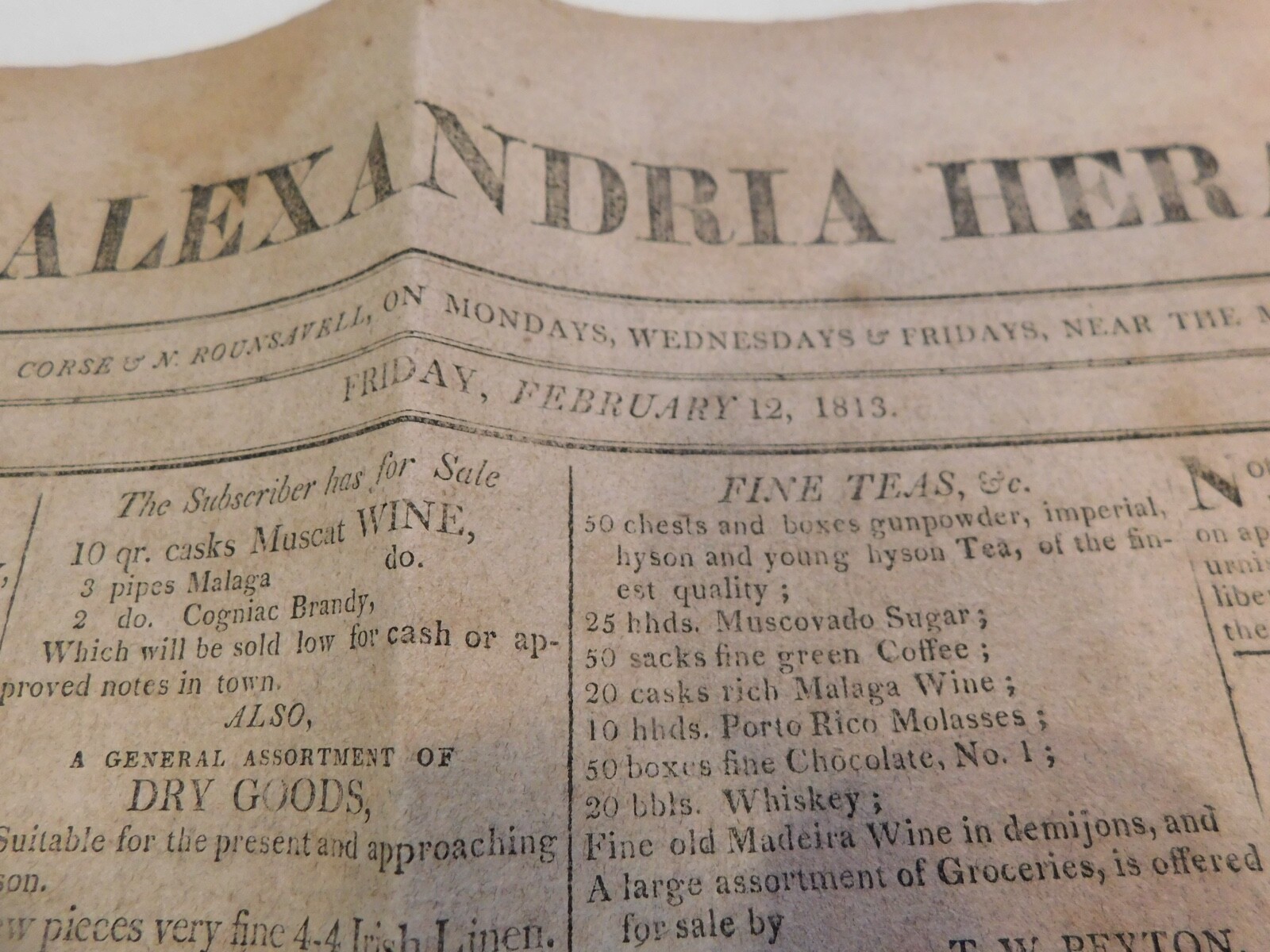 285 Detroit Michigan War Of 1812 Battle of Raisin River  Alexandria Va Newspaper
