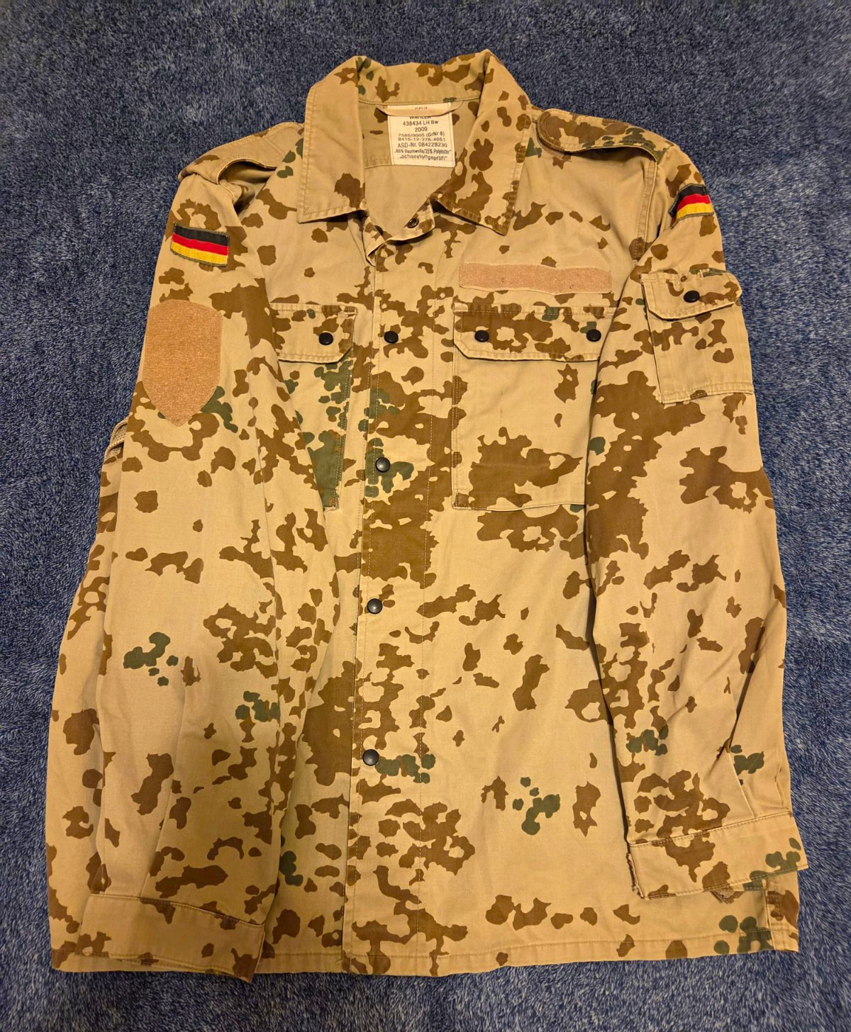 German Bundeswehr Desert/ Tropentarn/Wustentarn Jacket+T-Shirt Size Med/Reg