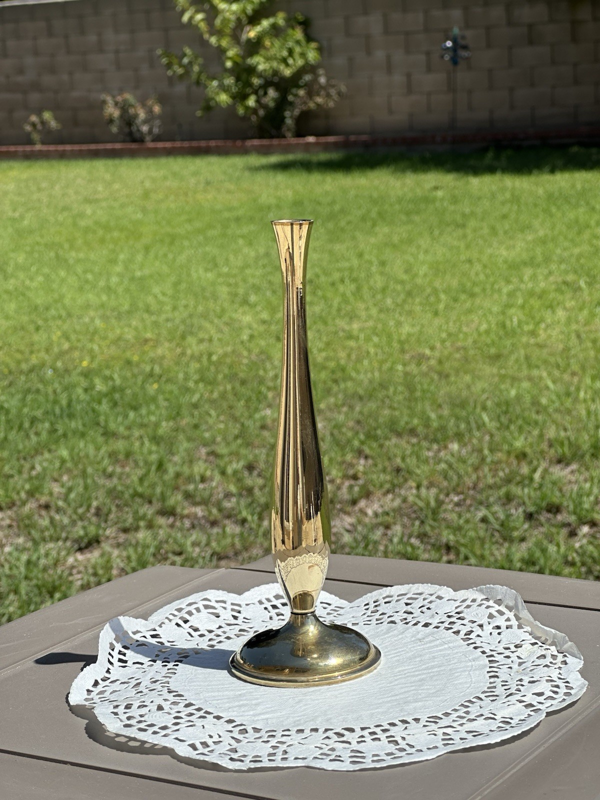 Vintage MCM Brass Bud Vase Height 9” Hollywood Regency Table Decor Collectible Vintage MCM Brass Bud Vase Height 9” Hollywood Regency Table Decor Collectible