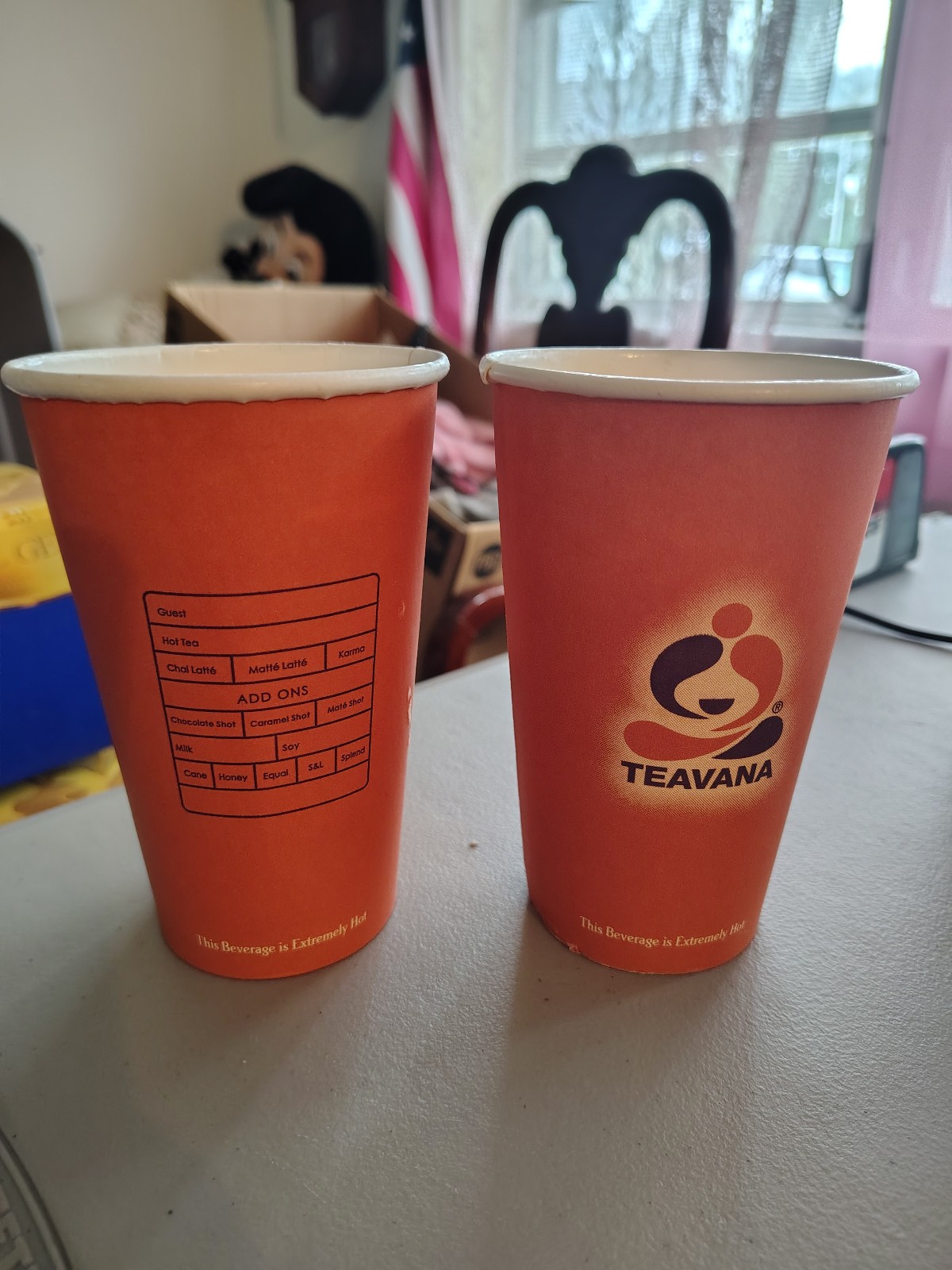 TEAVANA 16oz paper cups VINTAGE (2 cups)
