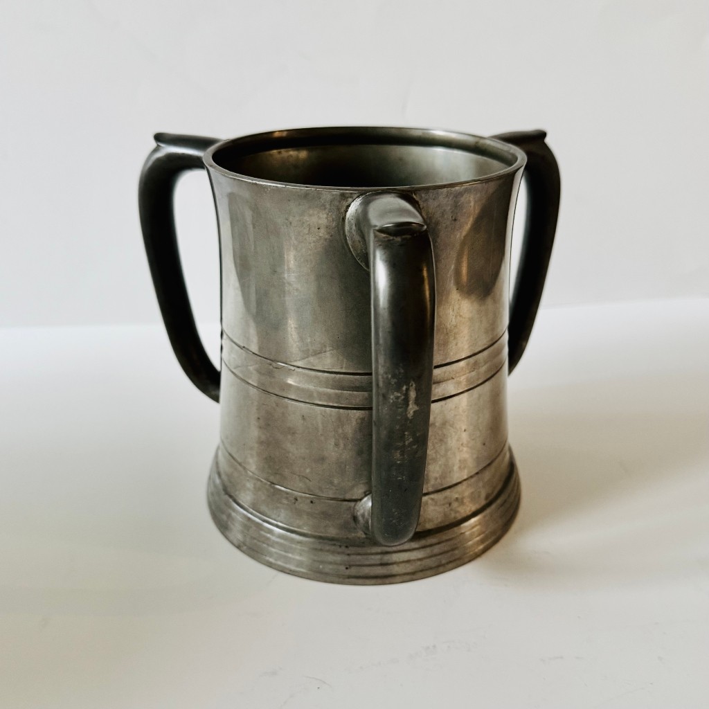 Vintage Reed & Barton Pewter 3-Handle Loving Cup Tyg No. 47 6.25”