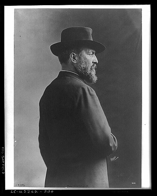 Photo:James A. Garfield Portrait 1870s President Right Profile Hat