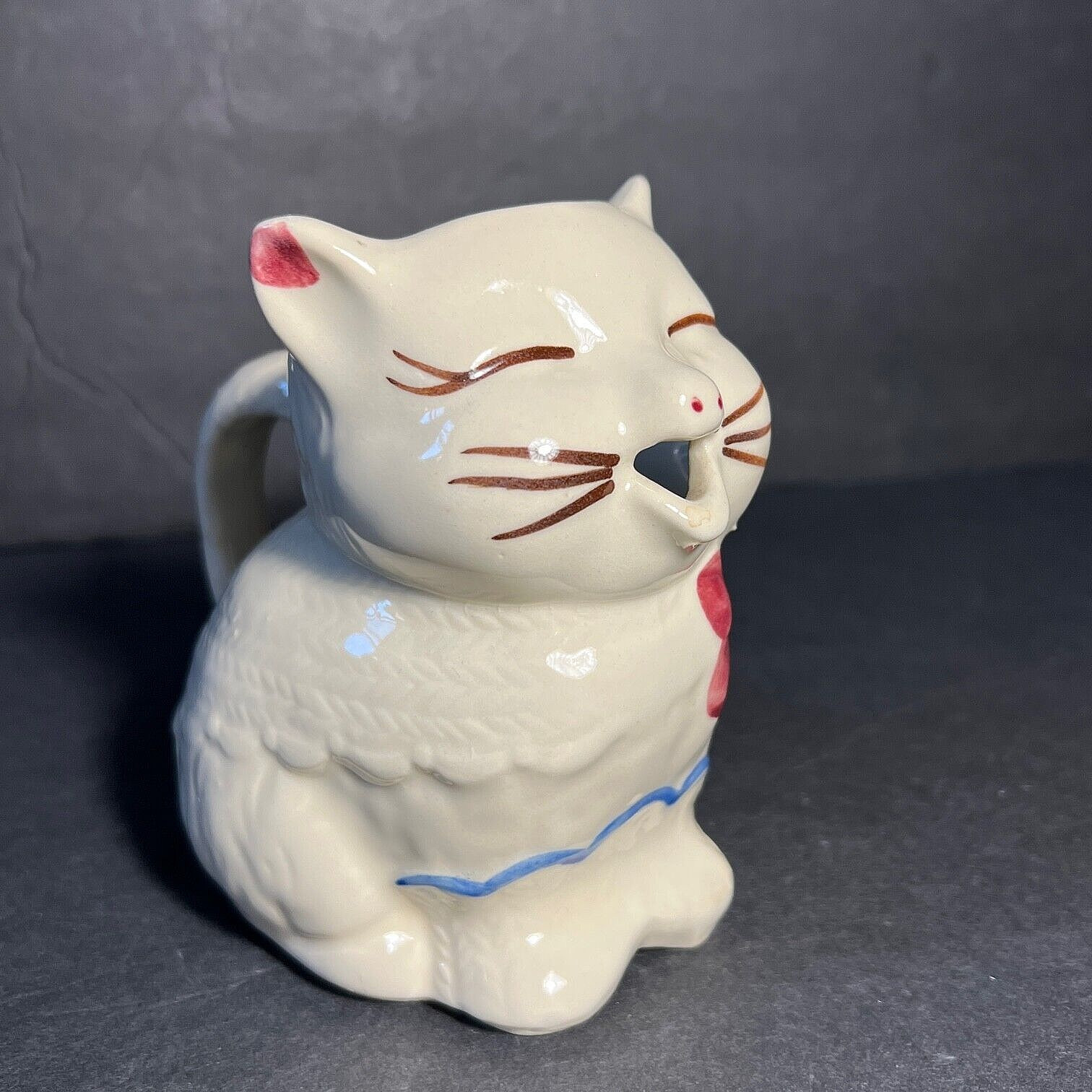 Vtg Shawnee Ceramic Puss 'n Boots Cream Pitcher Hand Painted 1940's