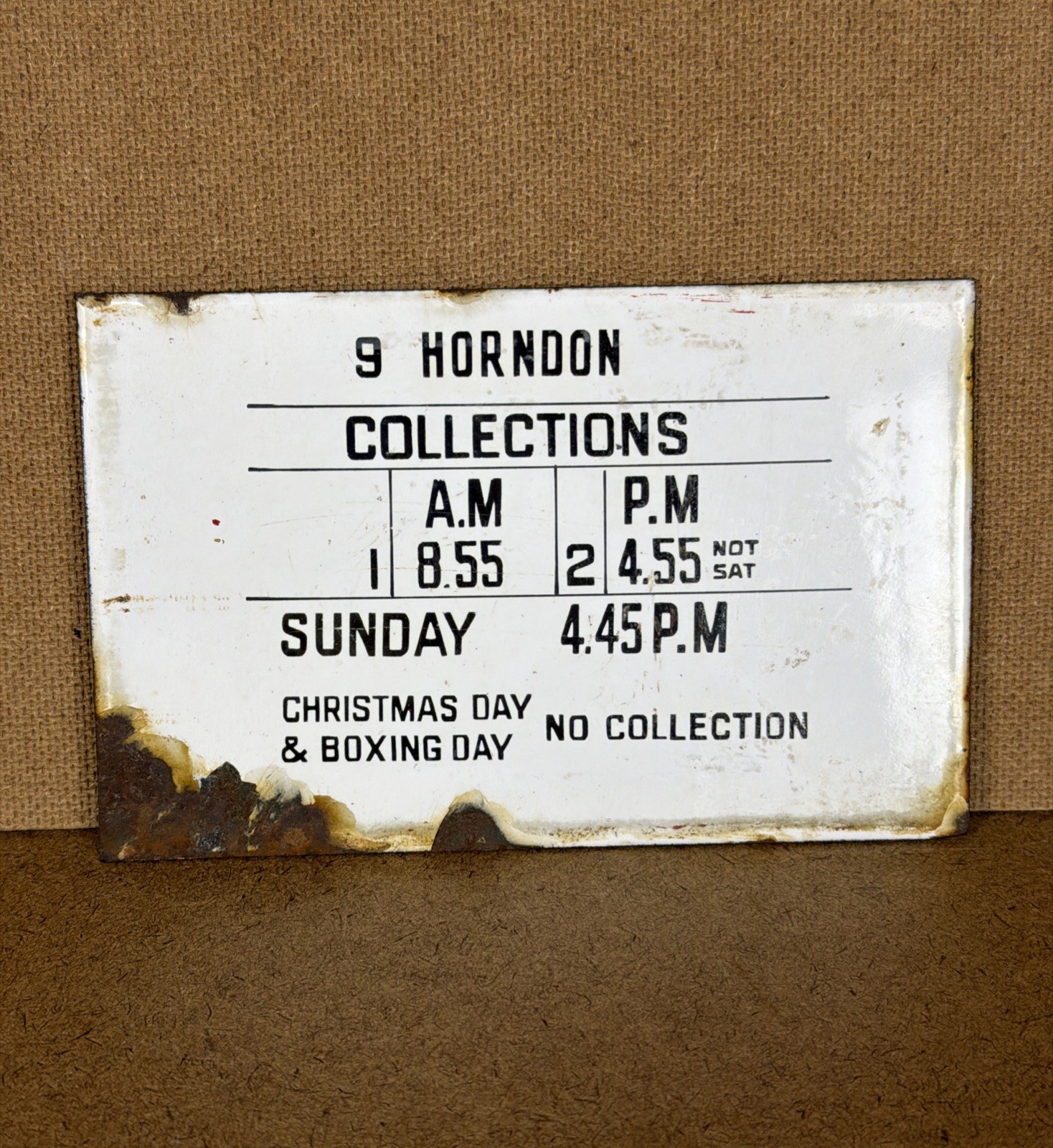 VTG Porcelain British Postal Collection 6x4” Sign 9 HORDON UK England RARE HTF VTG Porcelain British Postal Collection 6x4” Sign 9 HORDON UK England RARE HTF