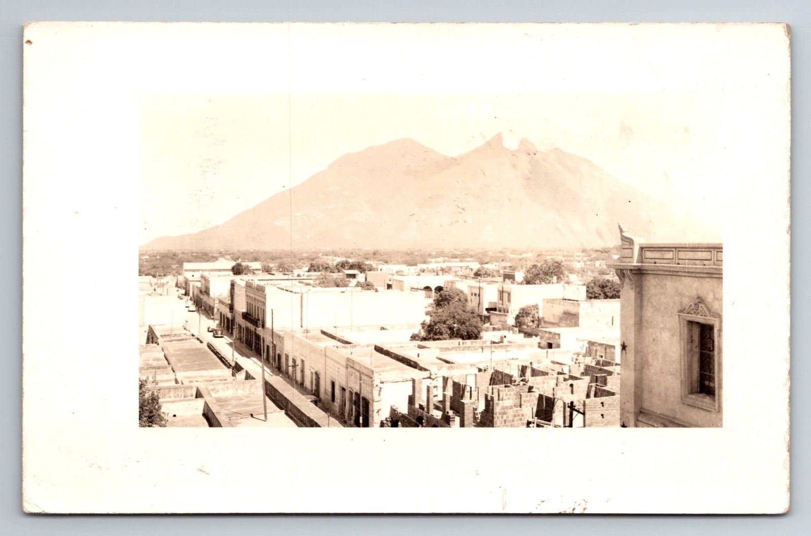 Aerial View, Business District, Mountain, Real Photo, RPPC, Vintage Postcard Aerial View, Business District, Mountain, Real Photo, RPPC, Vintage Postcard