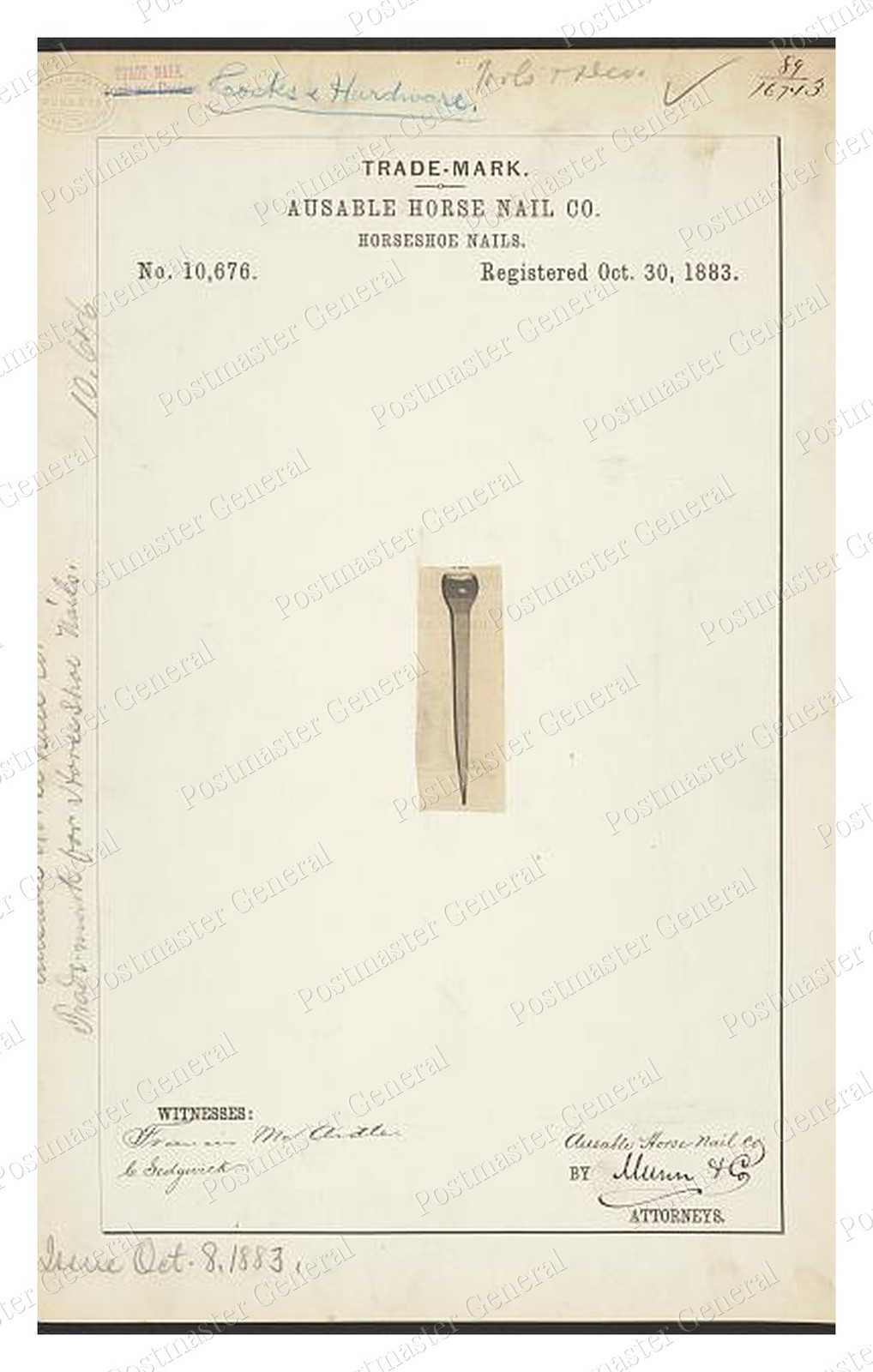 Ausable Horseshoe Logo Standard Postcard COPY RPPC Ausable Horseshoe Logo Standard Postcard COPY RPPC