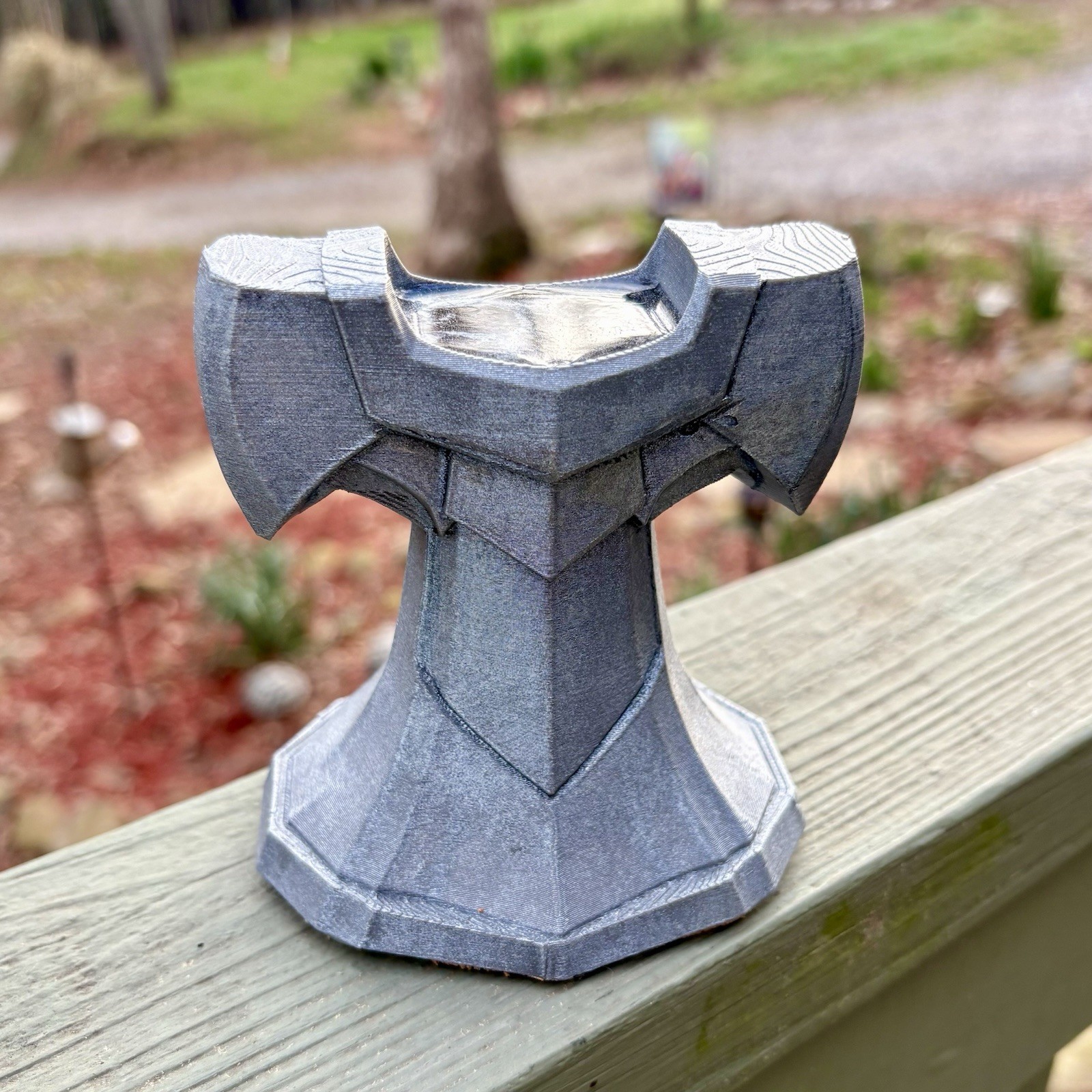 Cigar Rest Silver Big Viking W Custom Epoxy Inlay Fits up to a 100 Ring Gauage Cigar Rest Silver Big Viking W Custom Epoxy Inlay Fits up to a 100 Ring Gauage
