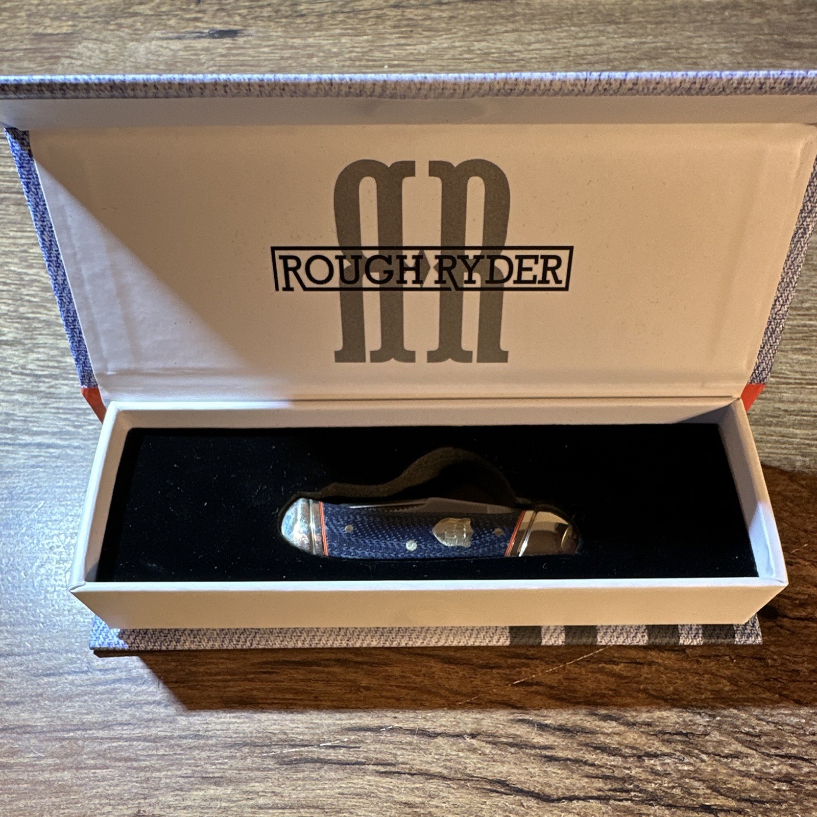 Rough Ryder RR2660 Faded Blue Jeans Pocketknife 2-Blade Pen/Spear Plain SS Rough Ryder RR2660 Faded Blue Jeans Pocketknife 2-Blade Pen/Spear Plain SS