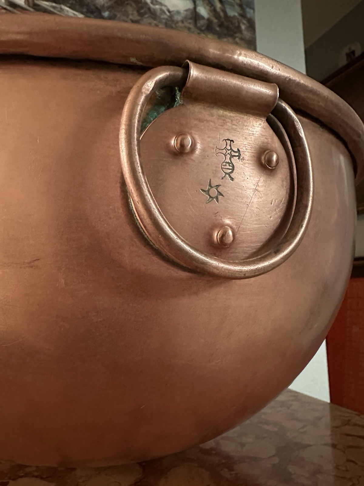 Antique Large Benham & Froud Deep Copper Mixing Bowl 14”
