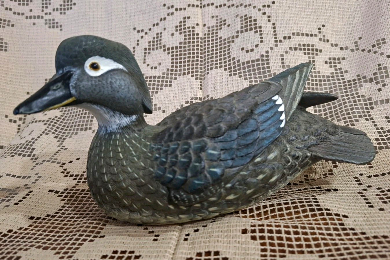 RARE Roger Desjardines Hen Wood Duck Drake Ducks Unlimited Figure Signed 03-04 RARE Roger Desjardines Hen Wood Duck Drake Ducks Unlimited Figure Signed 03-04