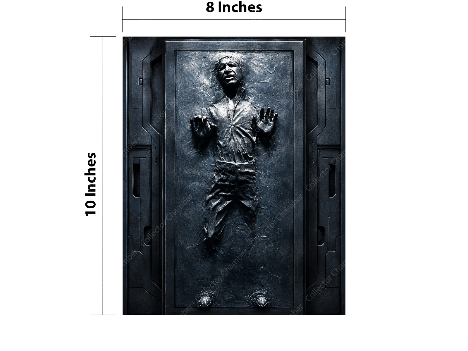 Han Solo in Carbonite Aluminum Magnetic Sign 8x10, Star Wars Empire Strikes Back