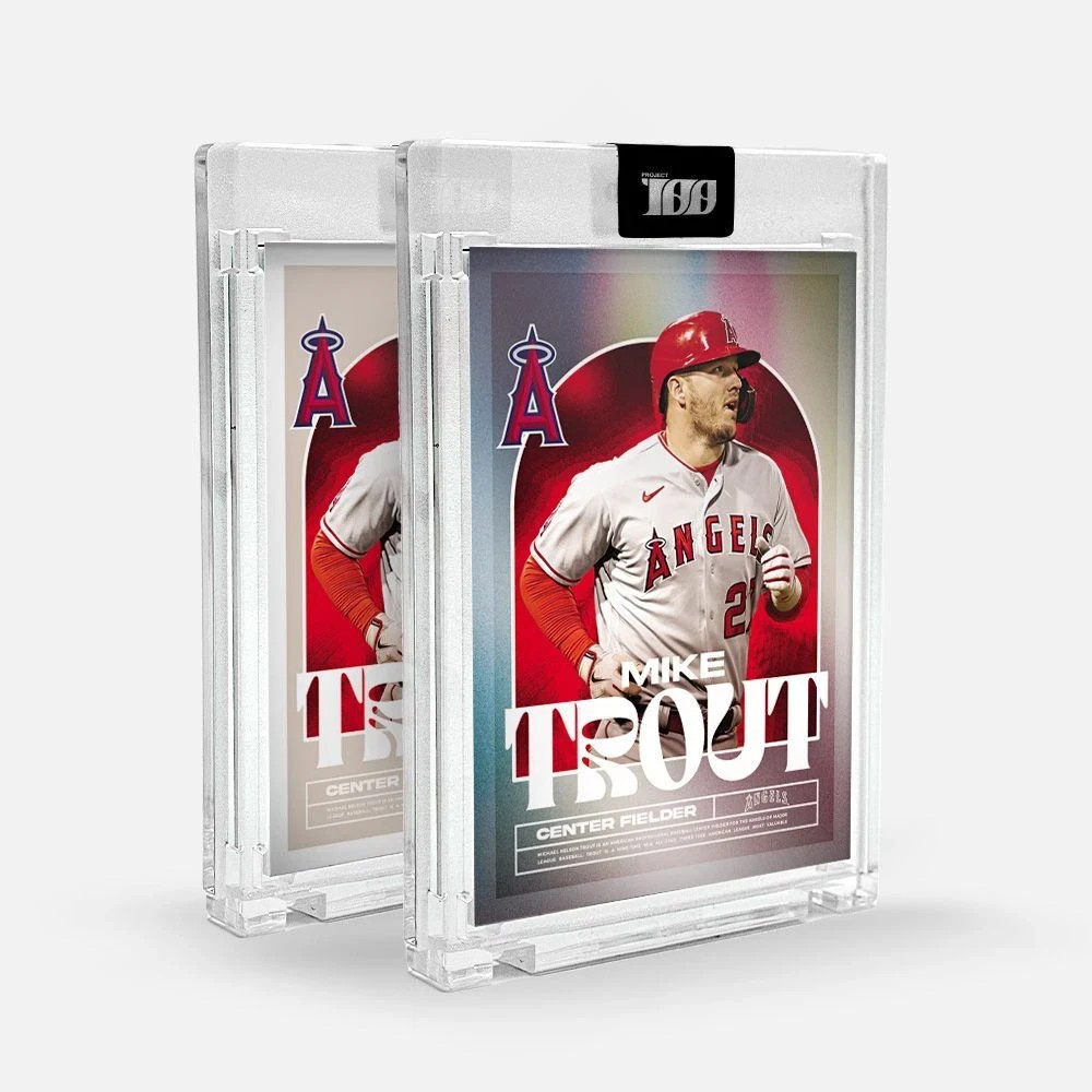 Topps Project100 Card 9 - Mike Trout by Andre Power - Deluxe Edition #/100