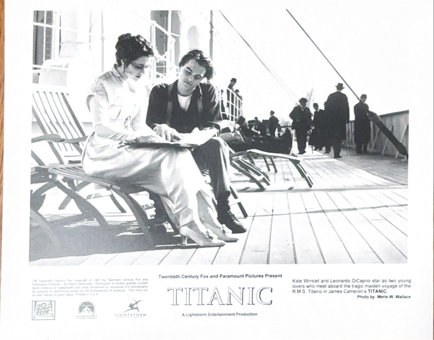 Titanic 1997 Vintage Press Photo Leonardo DiCaprio Kate Winslet 20th Century Fox Titanic 1997 Vintage Press Photo Leonardo DiCaprio Kate Winslet 20th Century Fox