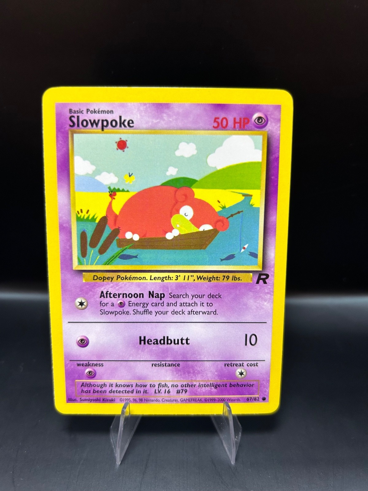 Slowpoke 67/82 Team Rocket Unlimited 2000 Pokemon TCG WOTC Vintage English LP/NM Slowpoke 67/82 Team Rocket Unlimited 2000 Pokemon TCG WOTC Vintage English LP/NM