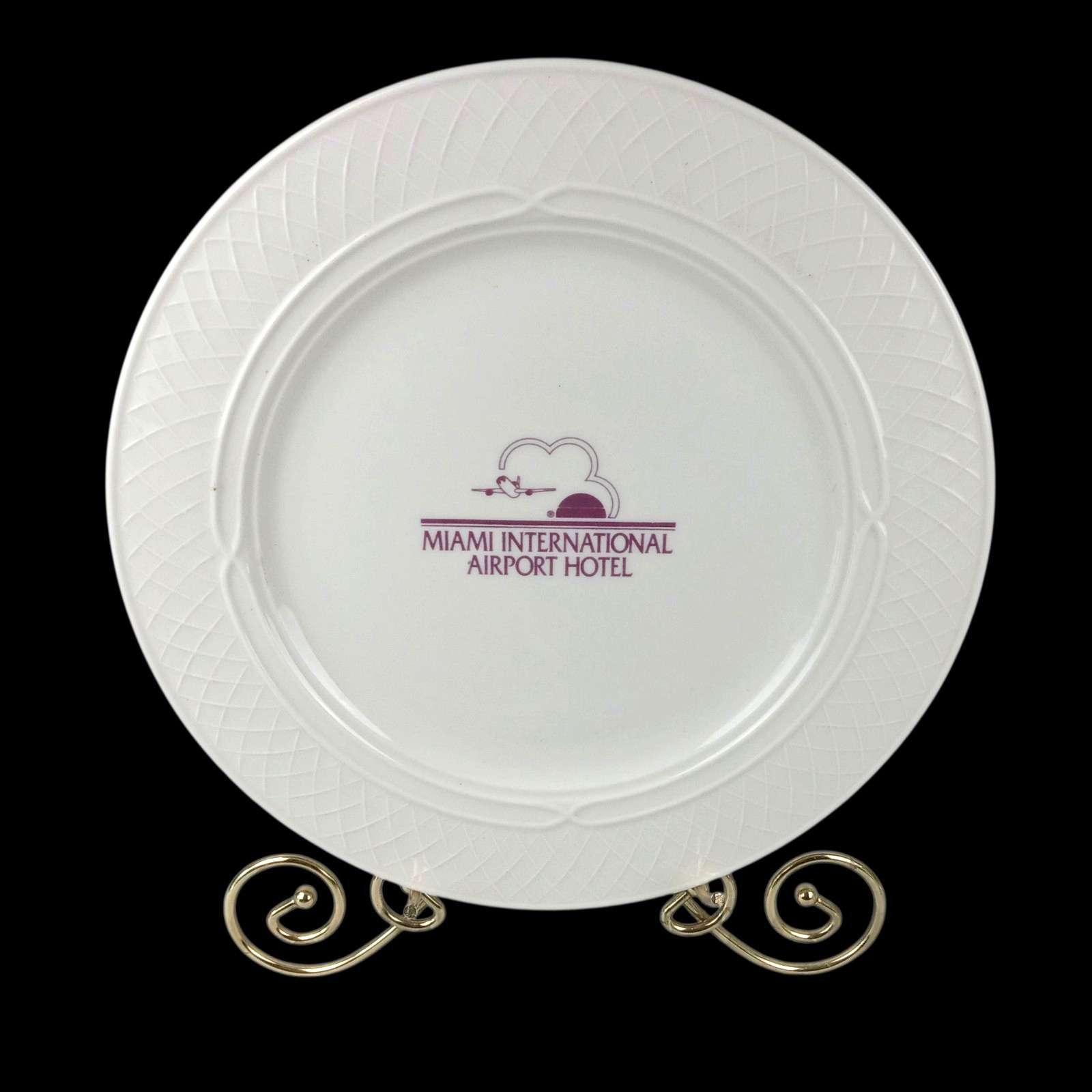 Homer Laughlin Gothic Miami International Airport Hotel Service Plate Charger